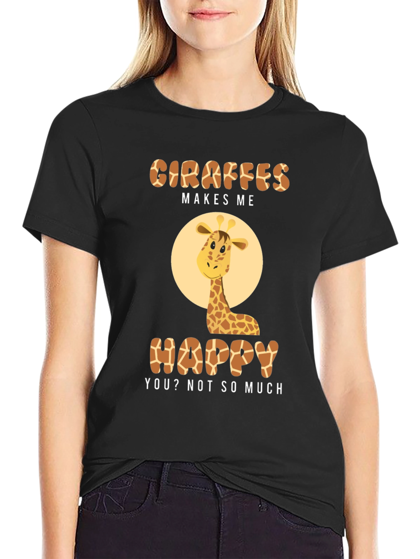 Giraffe Makes Me Happy T-Shirt