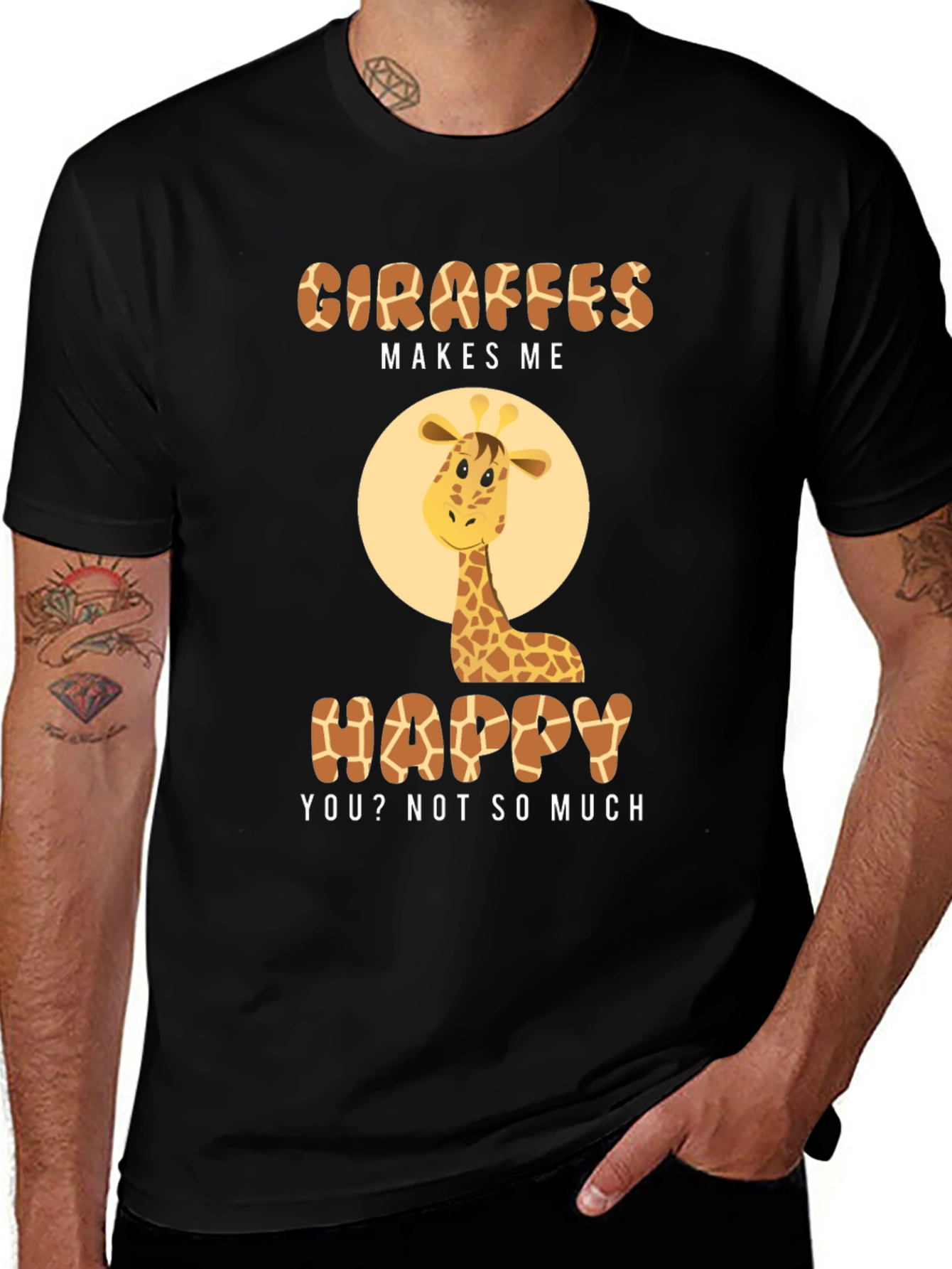 Giraffe Makes Me Happy T-Shirt