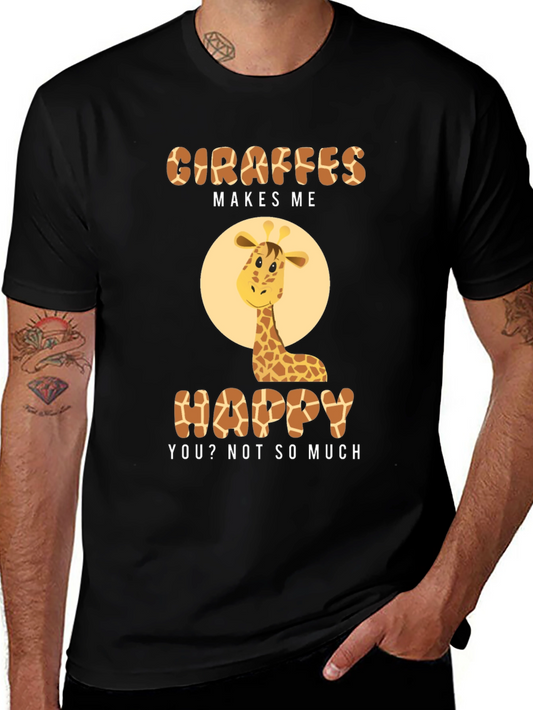 Giraffe Makes Me Happy T-Shirt
