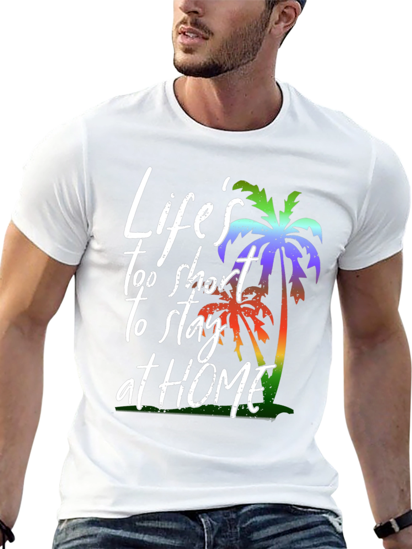 Lifes Too Short Palm Tree Graphic Tee