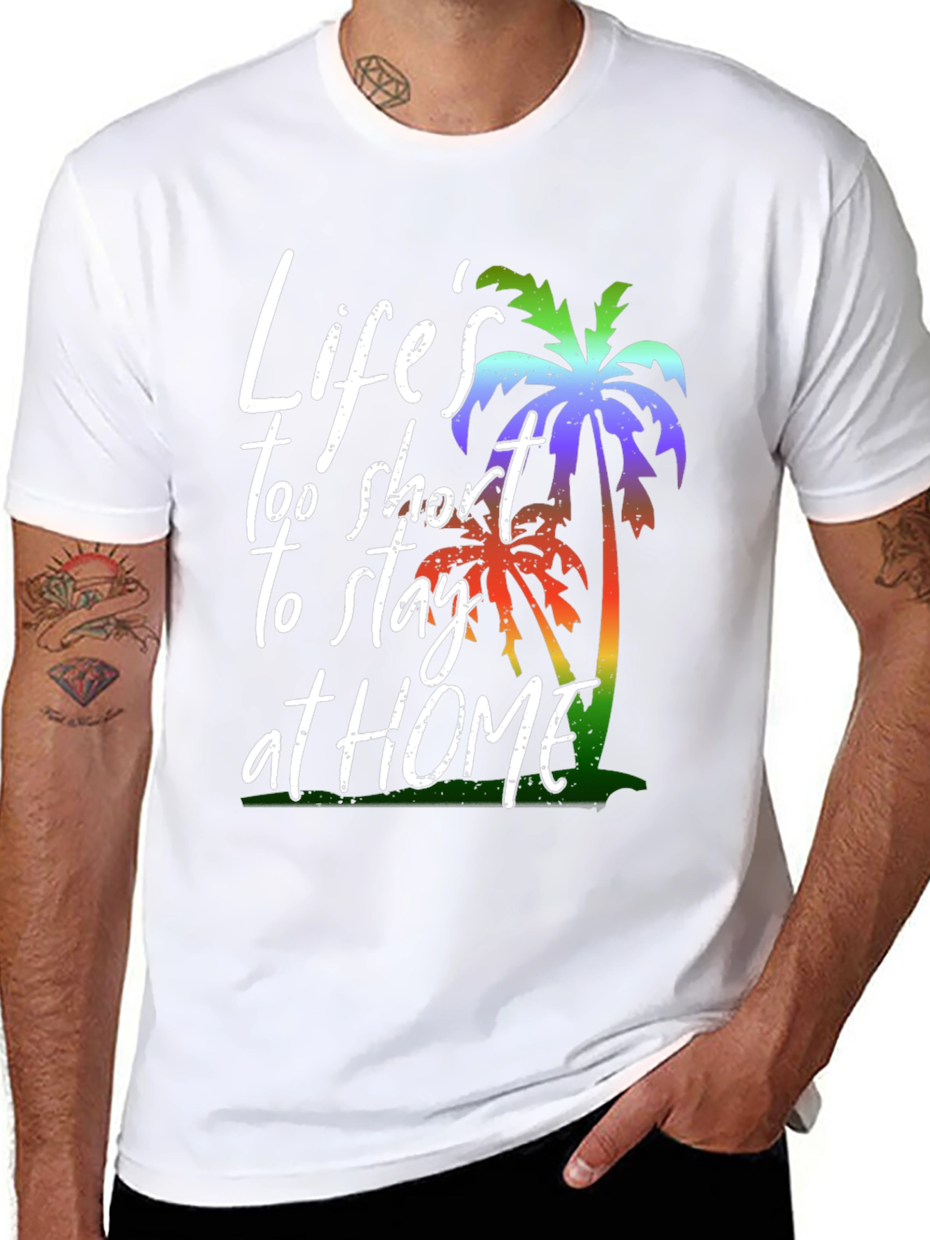 Lifes Too Short Palm Tree Graphic Tee