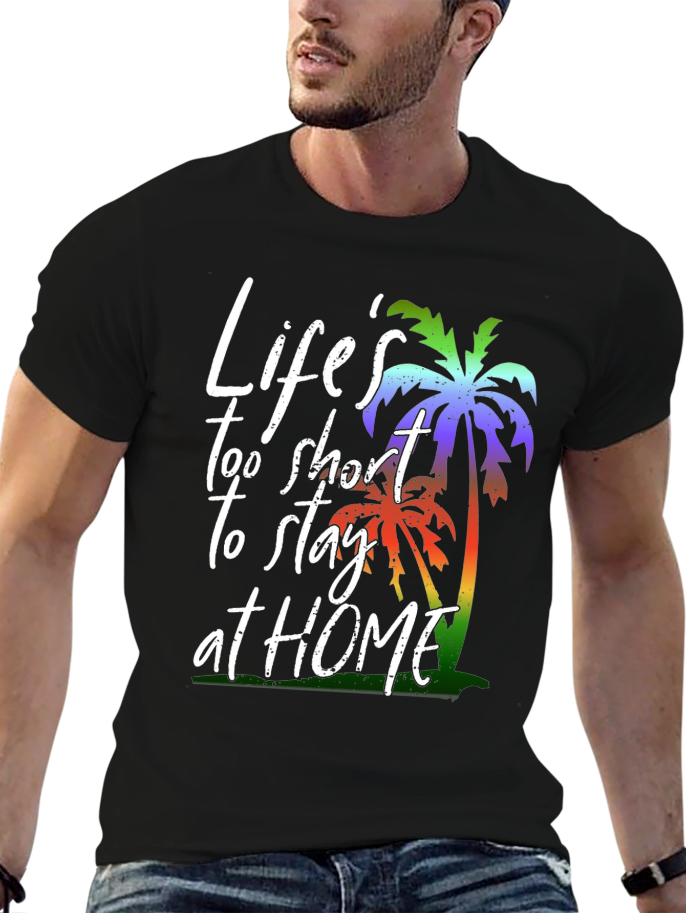Lifes Too Short Palm Tree Graphic Tee