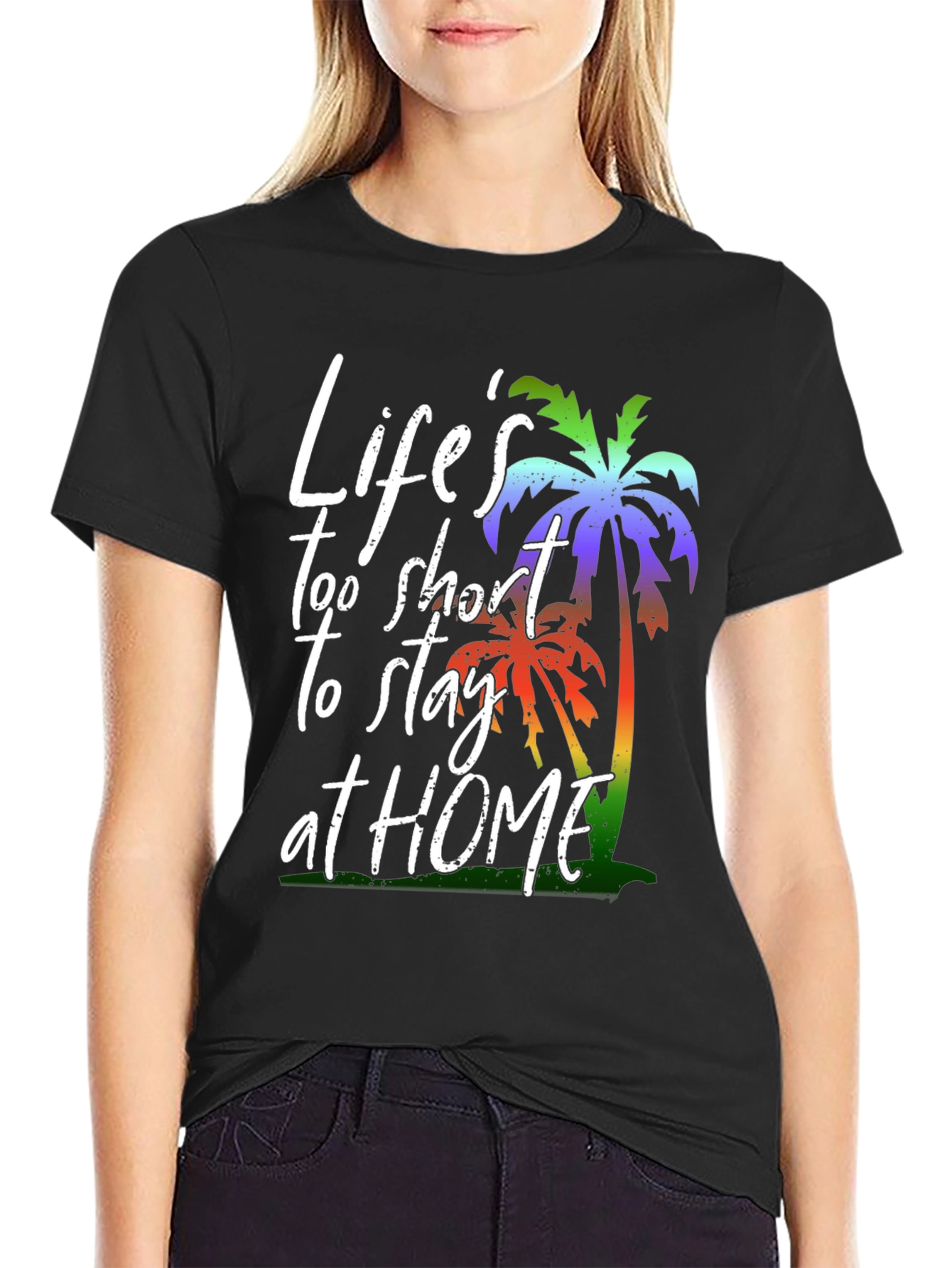 Lifes Too Short Palm Tree Graphic Tee