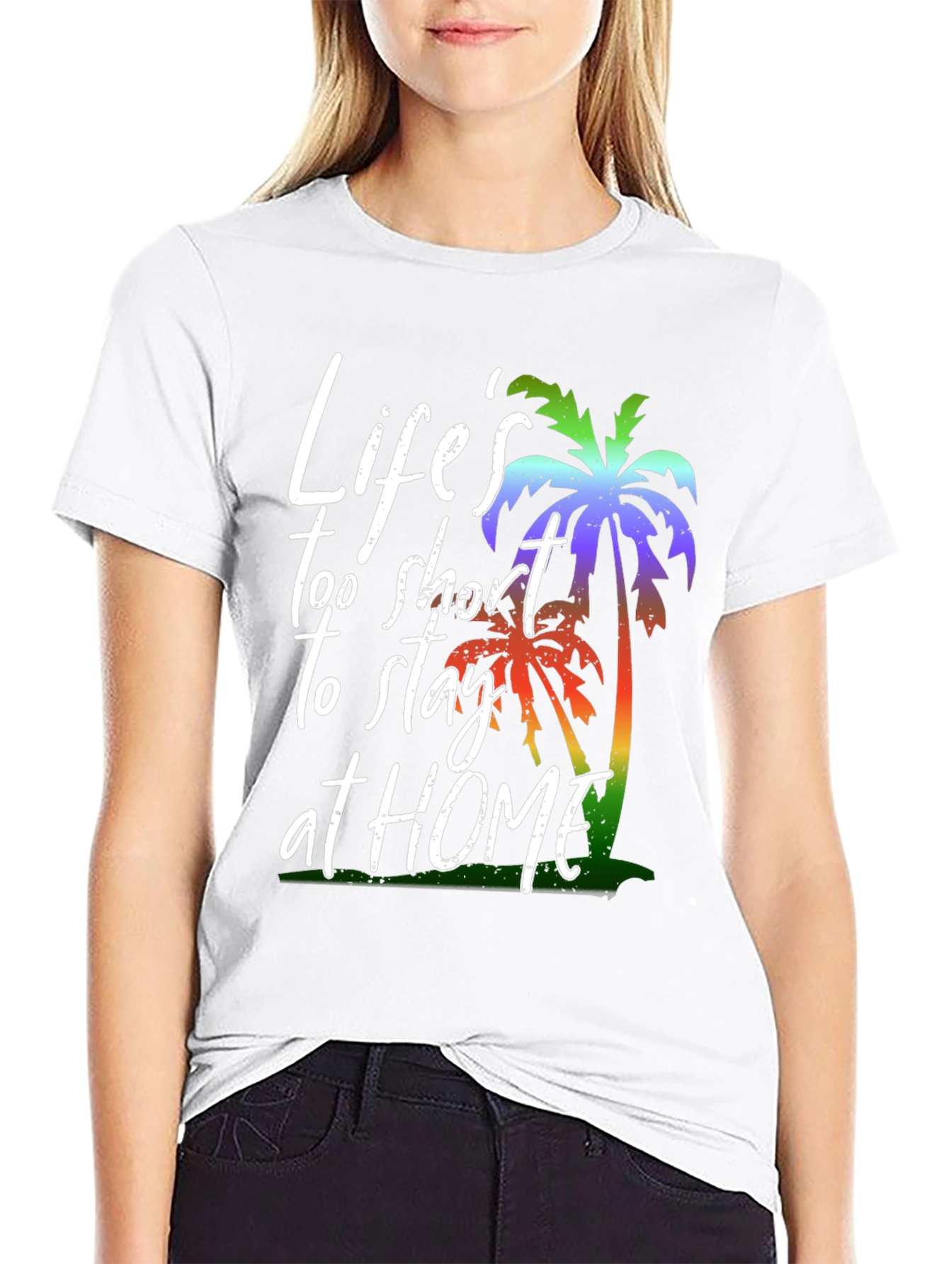 Lifes Too Short Palm Tree Graphic Tee
