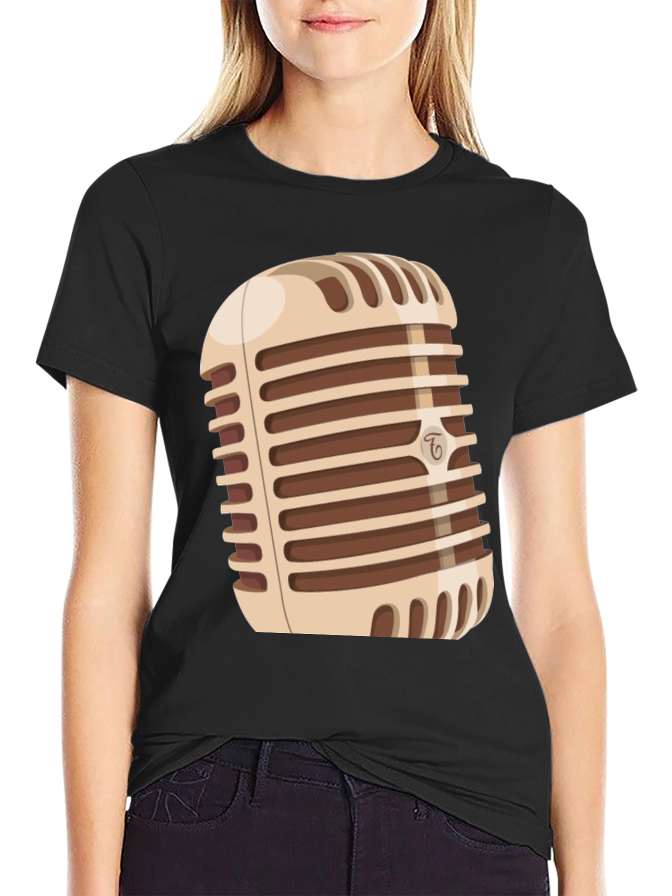 Retro Microphone Graphic T-Shirt