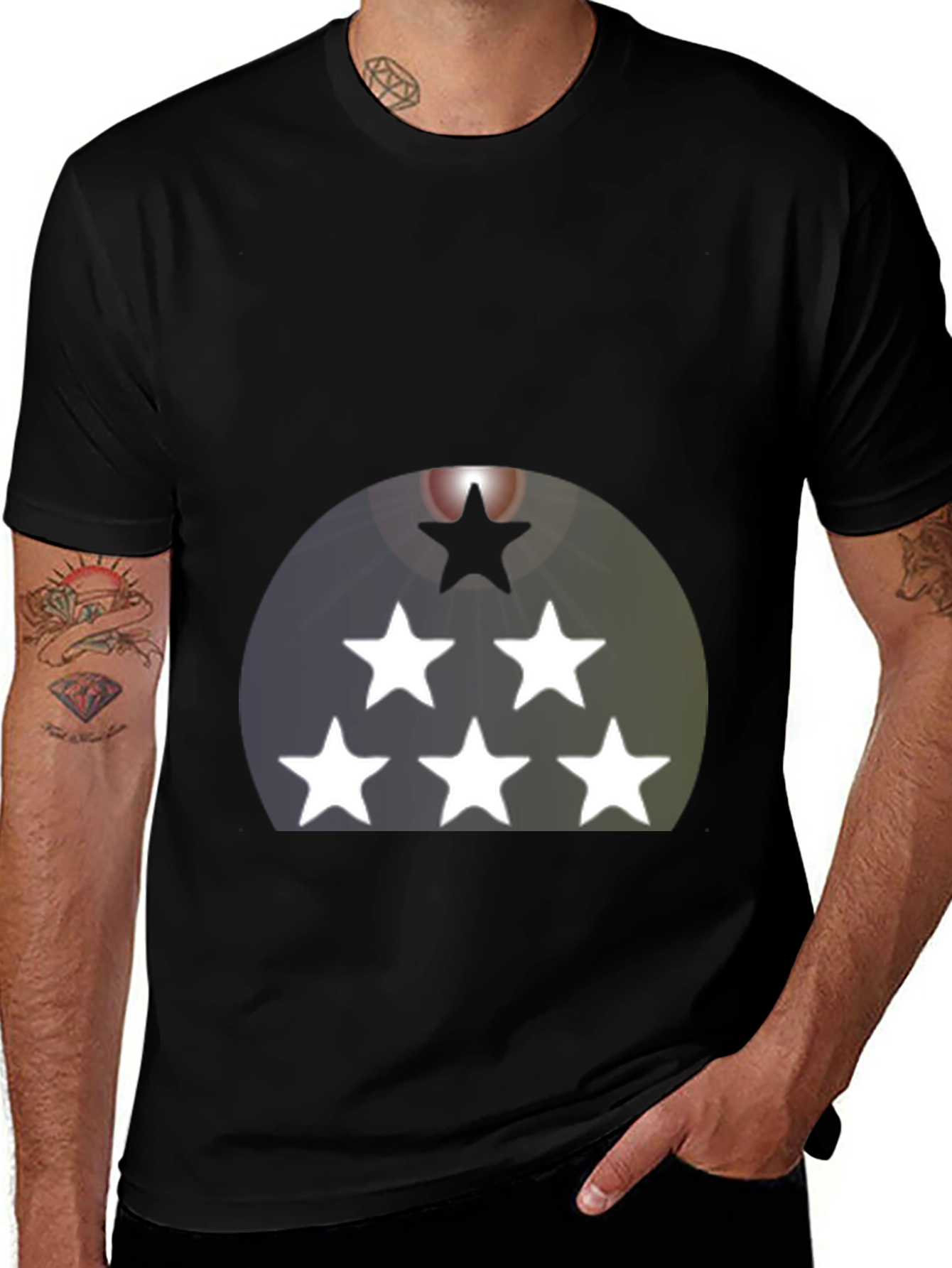 Star Graphic Black T-Shirt - Casual Style