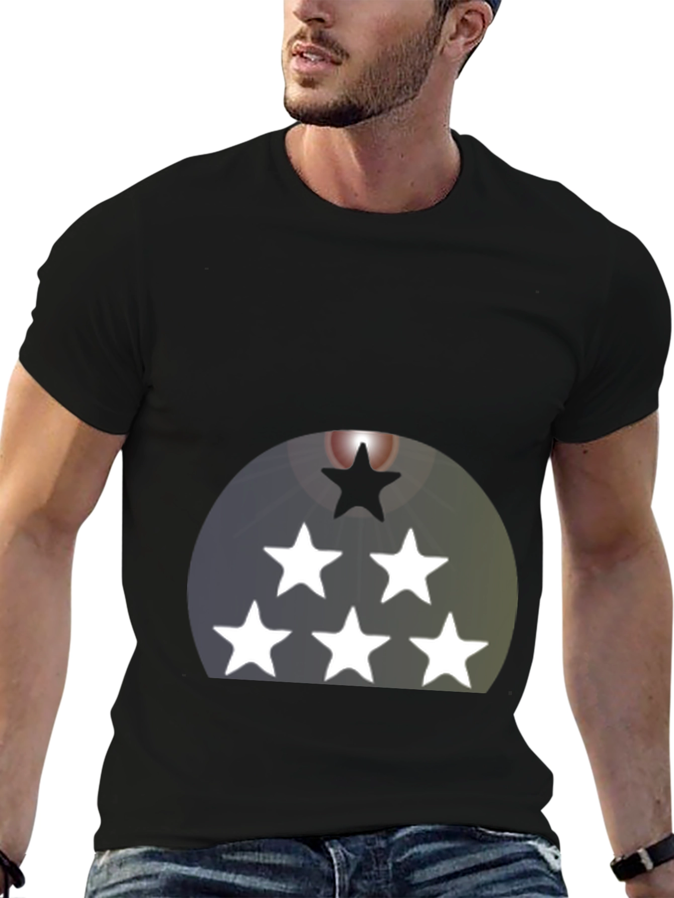 Star Graphic Black T-Shirt - Casual Style