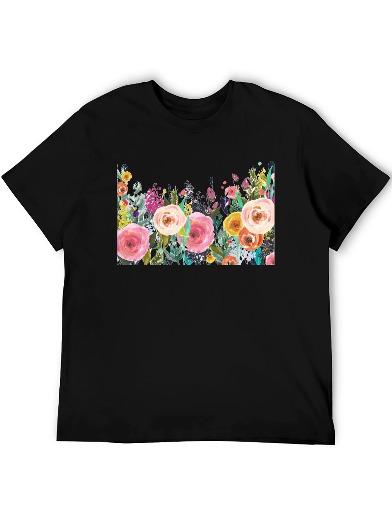 Floral Print Crew Neck T-Shirt