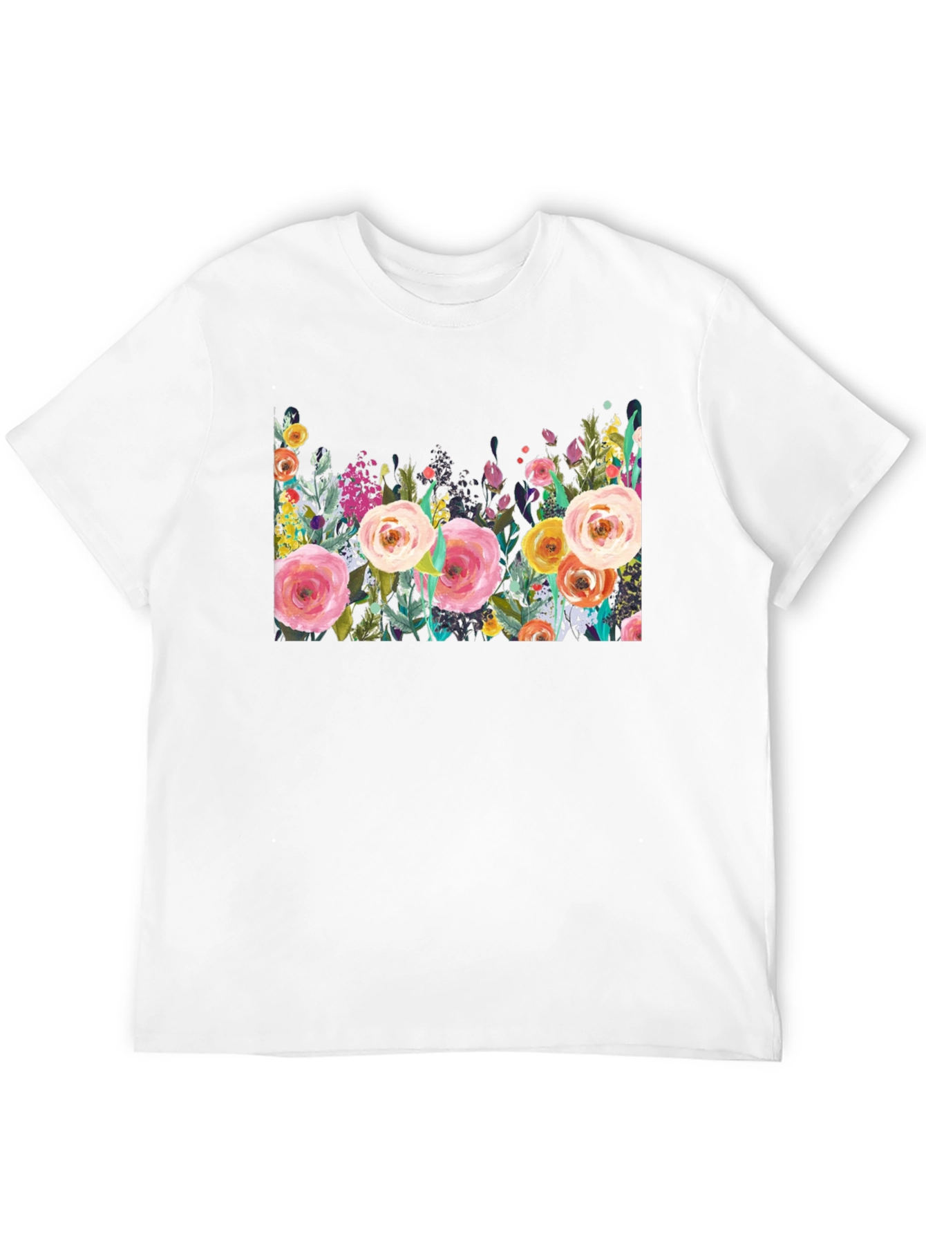 Floral Print Crew Neck T-Shirt