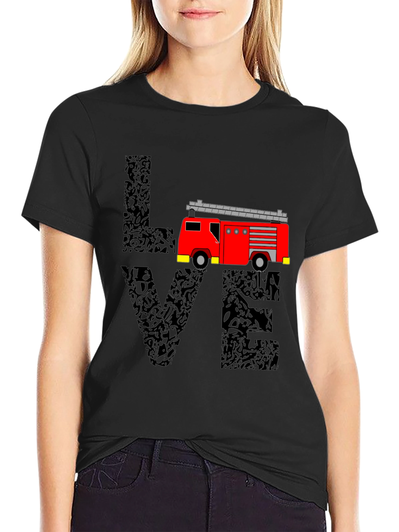 Firefighter Love T-Shirt - Graphic Tee