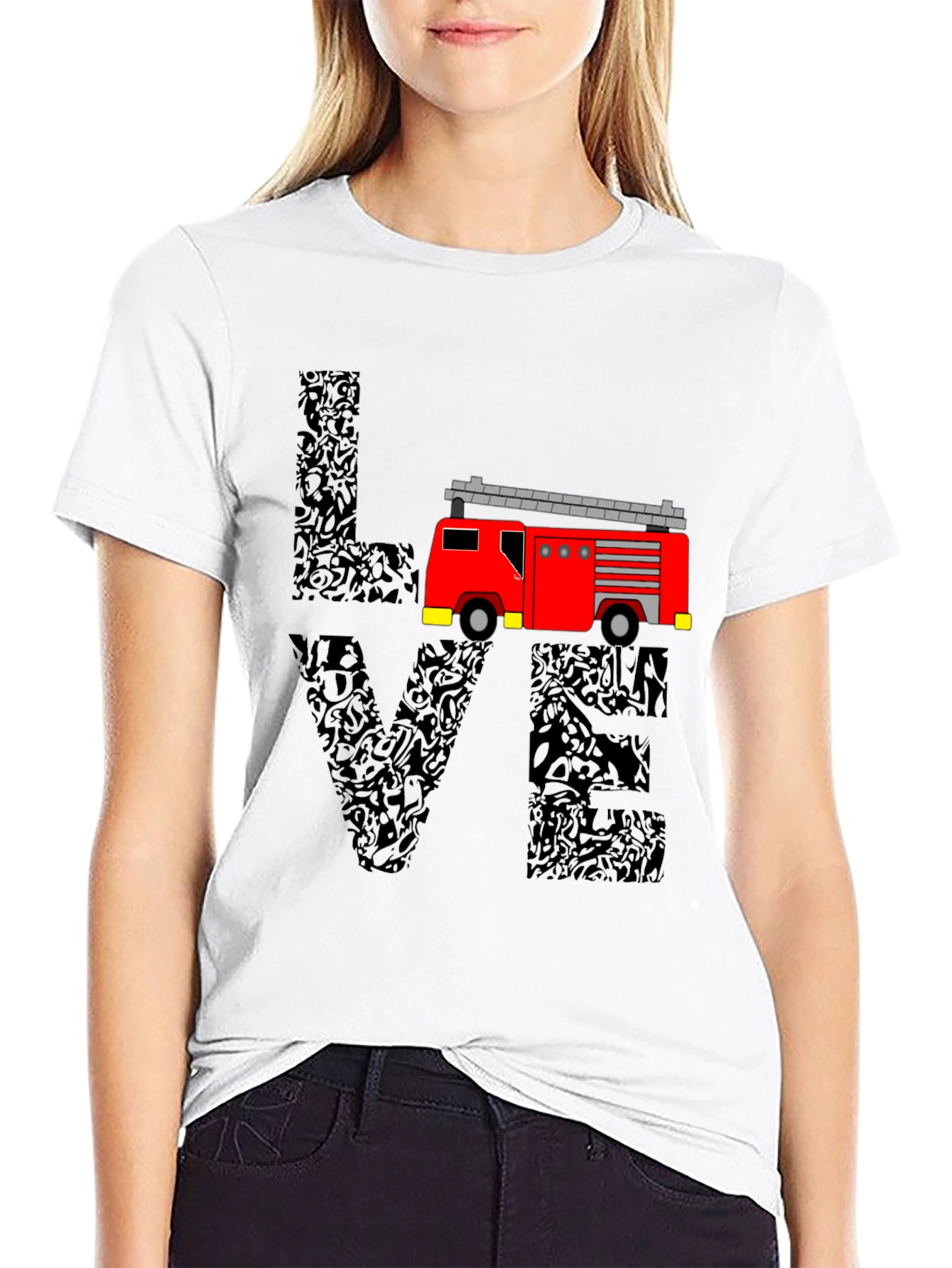 Firefighter Love T-Shirt - Graphic Tee