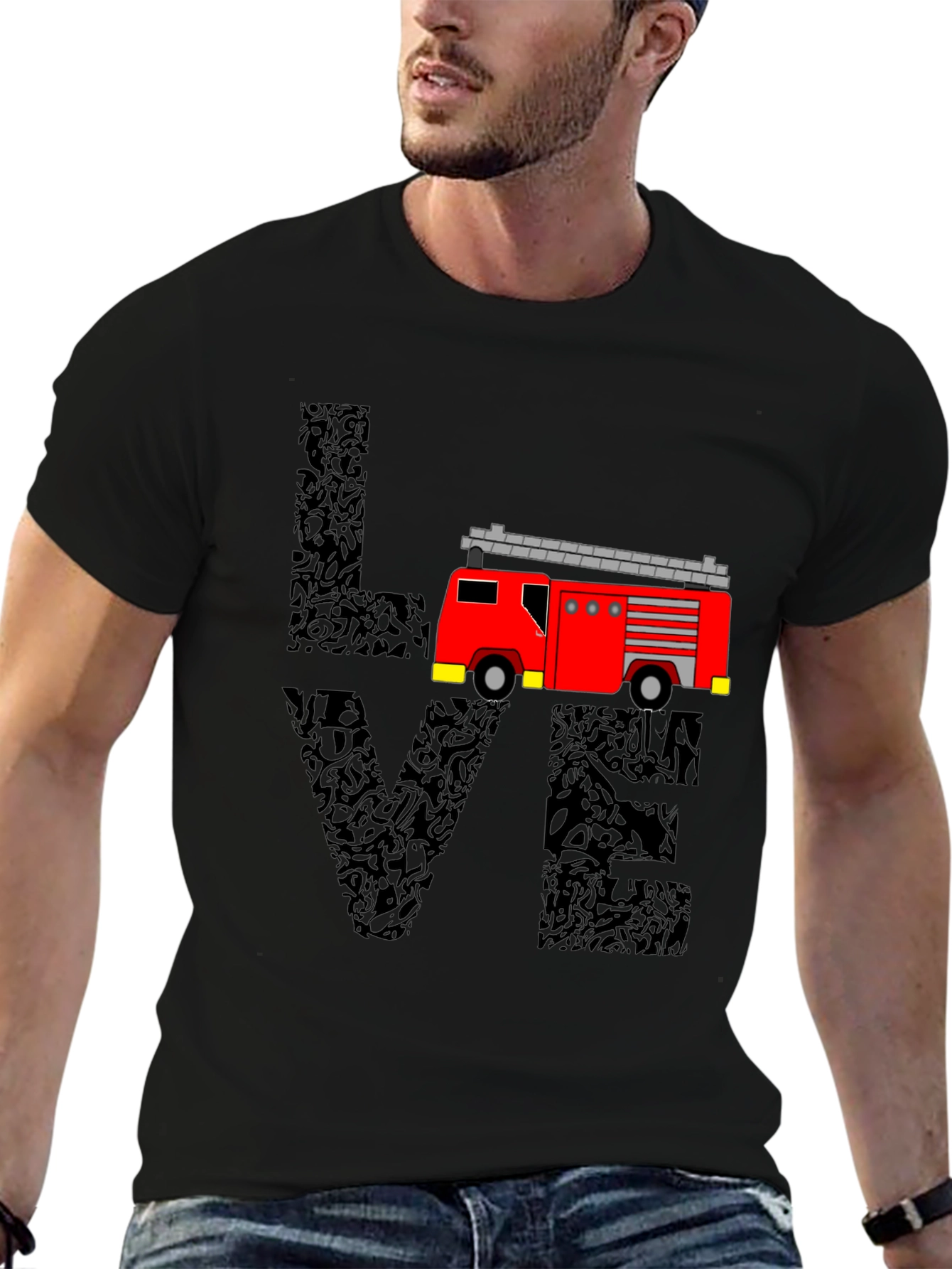 Firefighter Love T-Shirt - Graphic Tee
