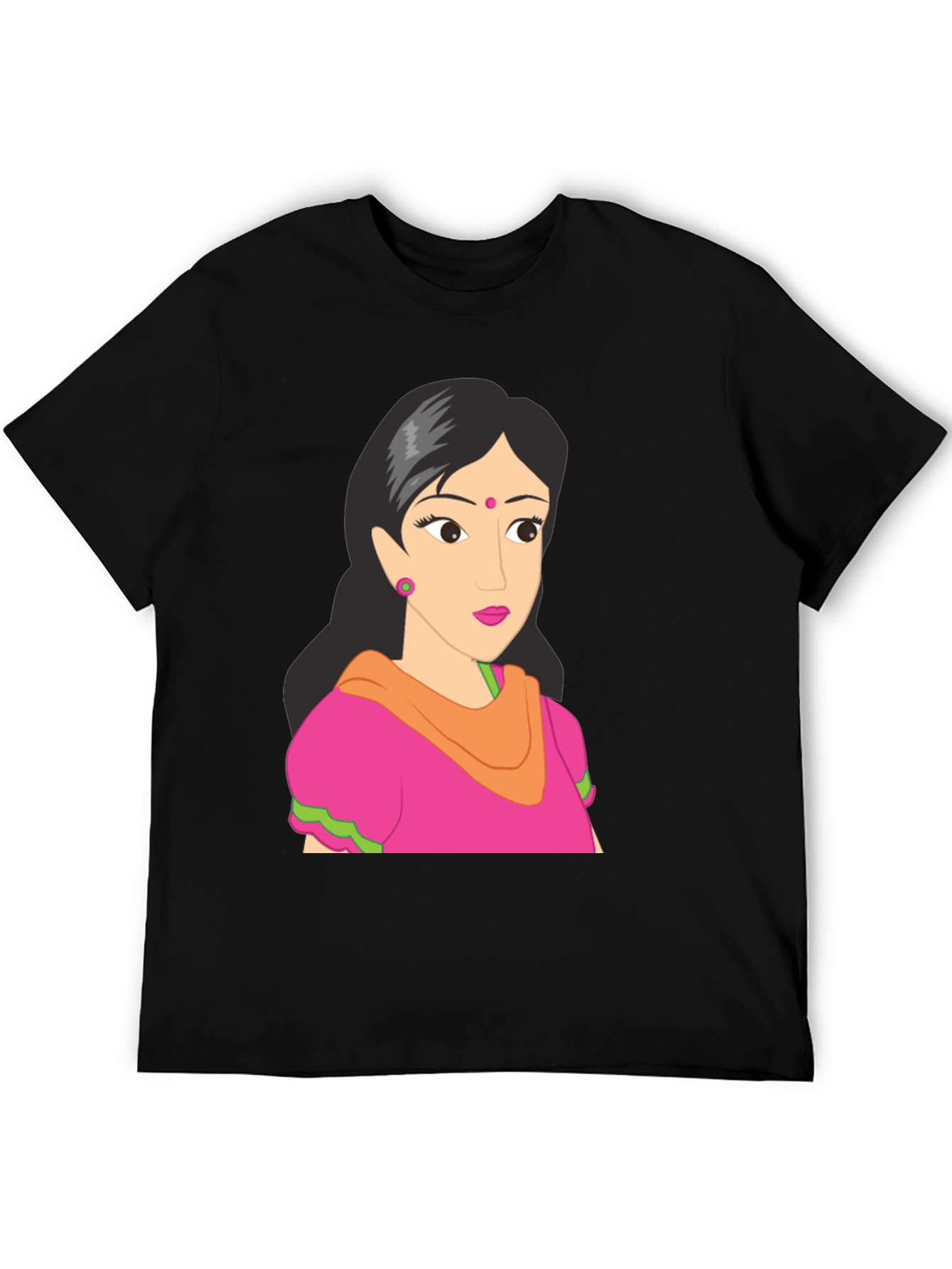 Cartoon Graphic T-Shirt - Black
