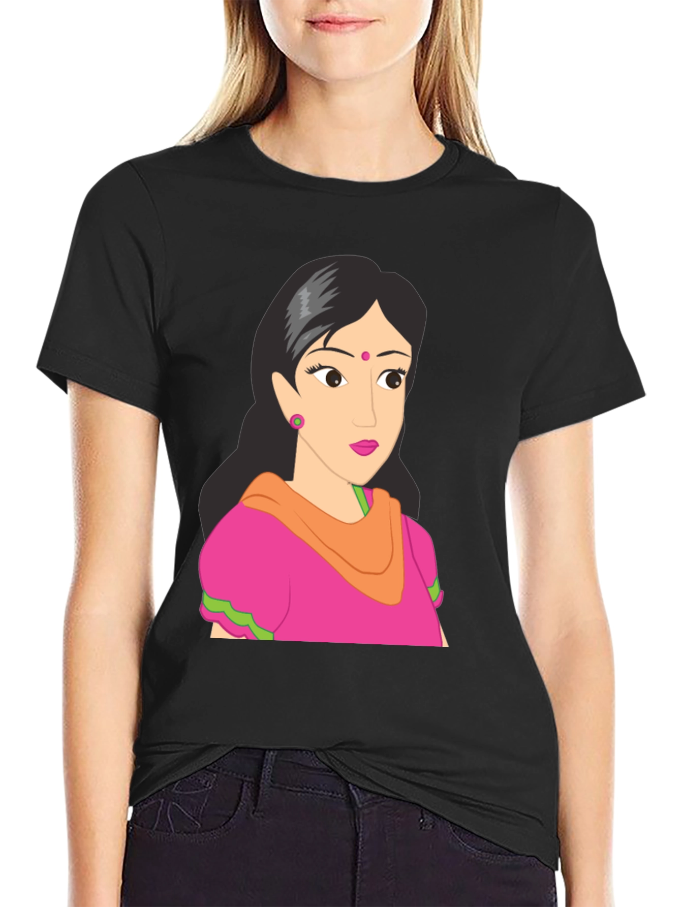 Cartoon Graphic T-Shirt - Black