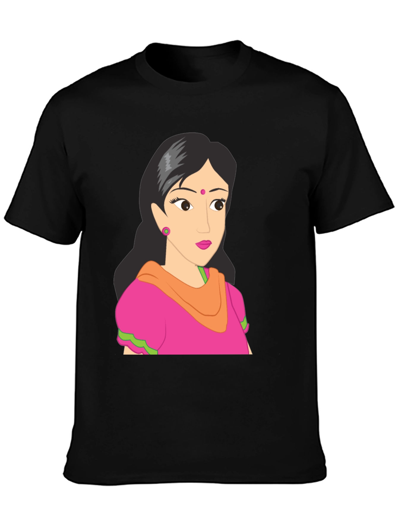 Cartoon Graphic T-Shirt - Black