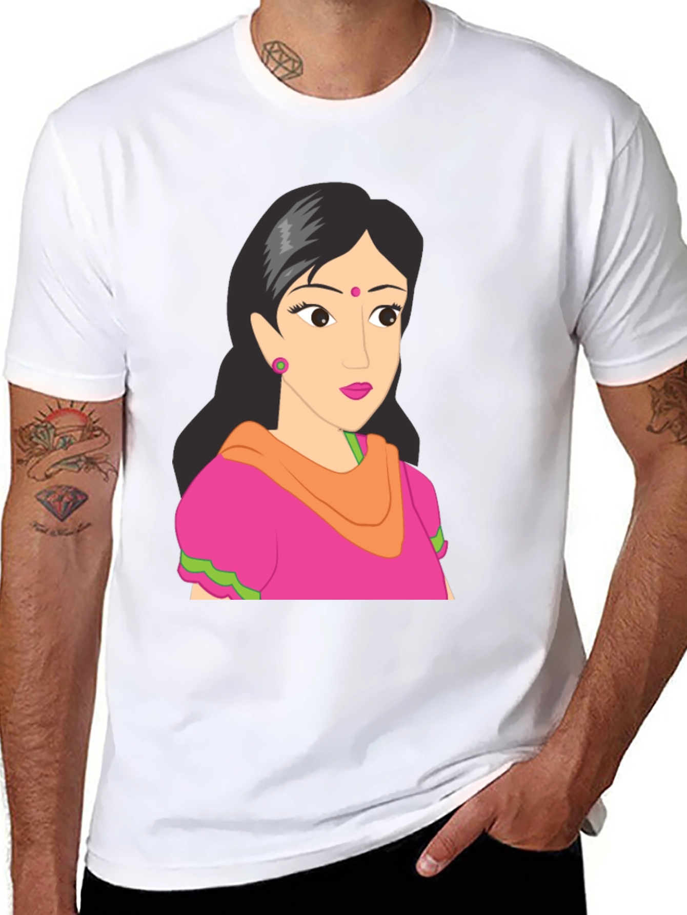 Cartoon Graphic T-Shirt - Black
