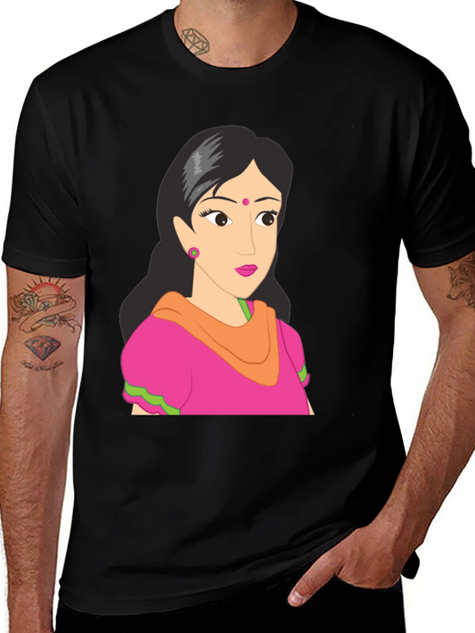 Cartoon Graphic T-Shirt - Black