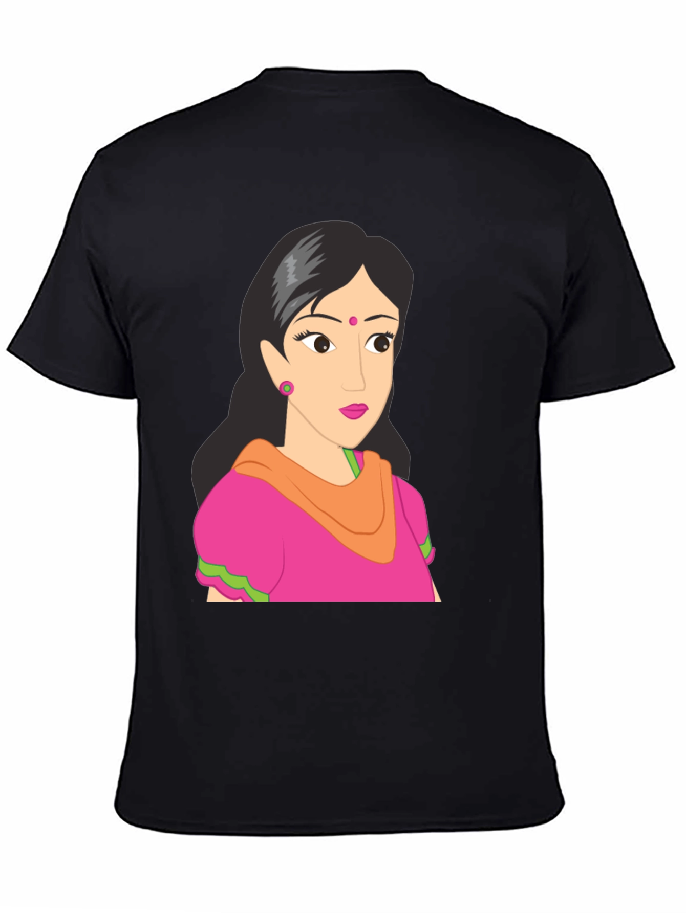 Cartoon Graphic T-Shirt - Black