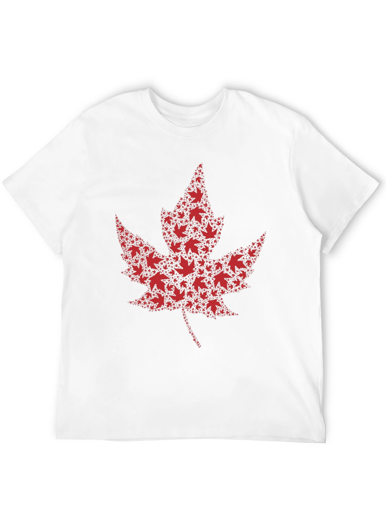 Maple Leaf Design Black T-Shirt