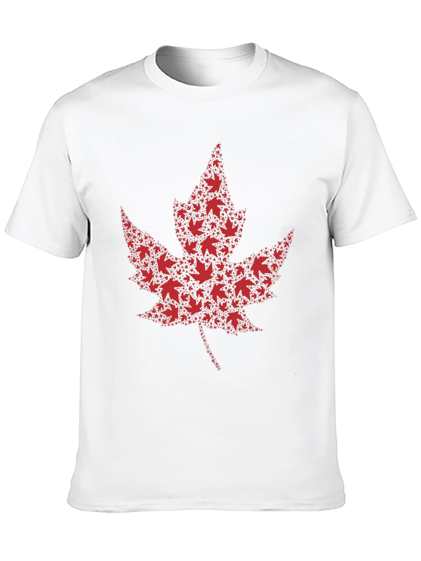 Maple Leaf Design Black T-Shirt