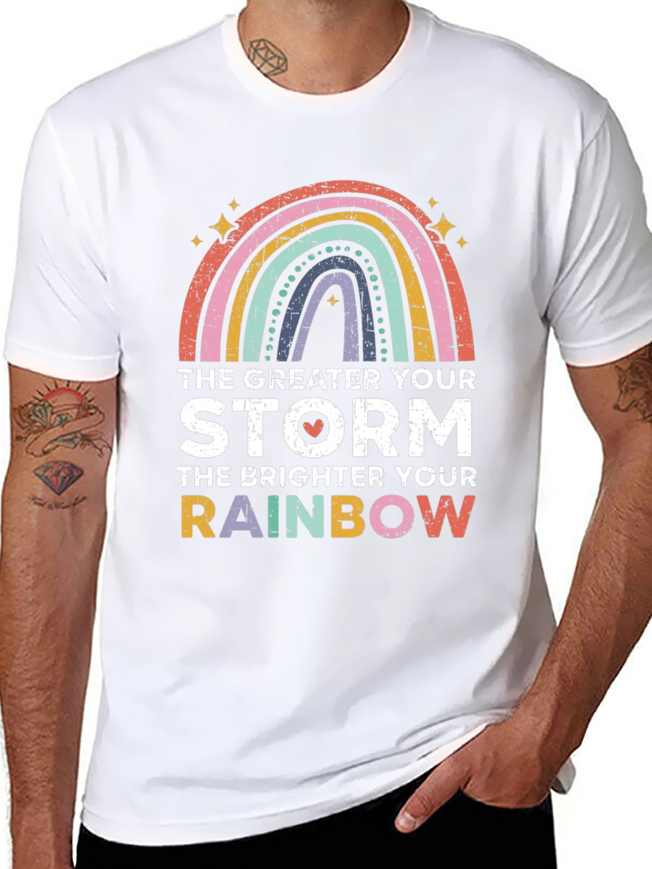 Inspirational Rainbow Graphic T-Shirt