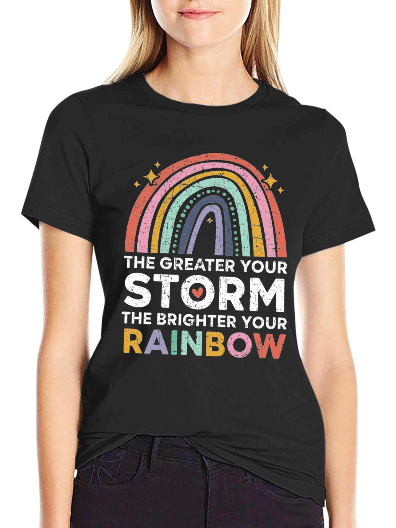 Inspirational Rainbow Graphic T-Shirt