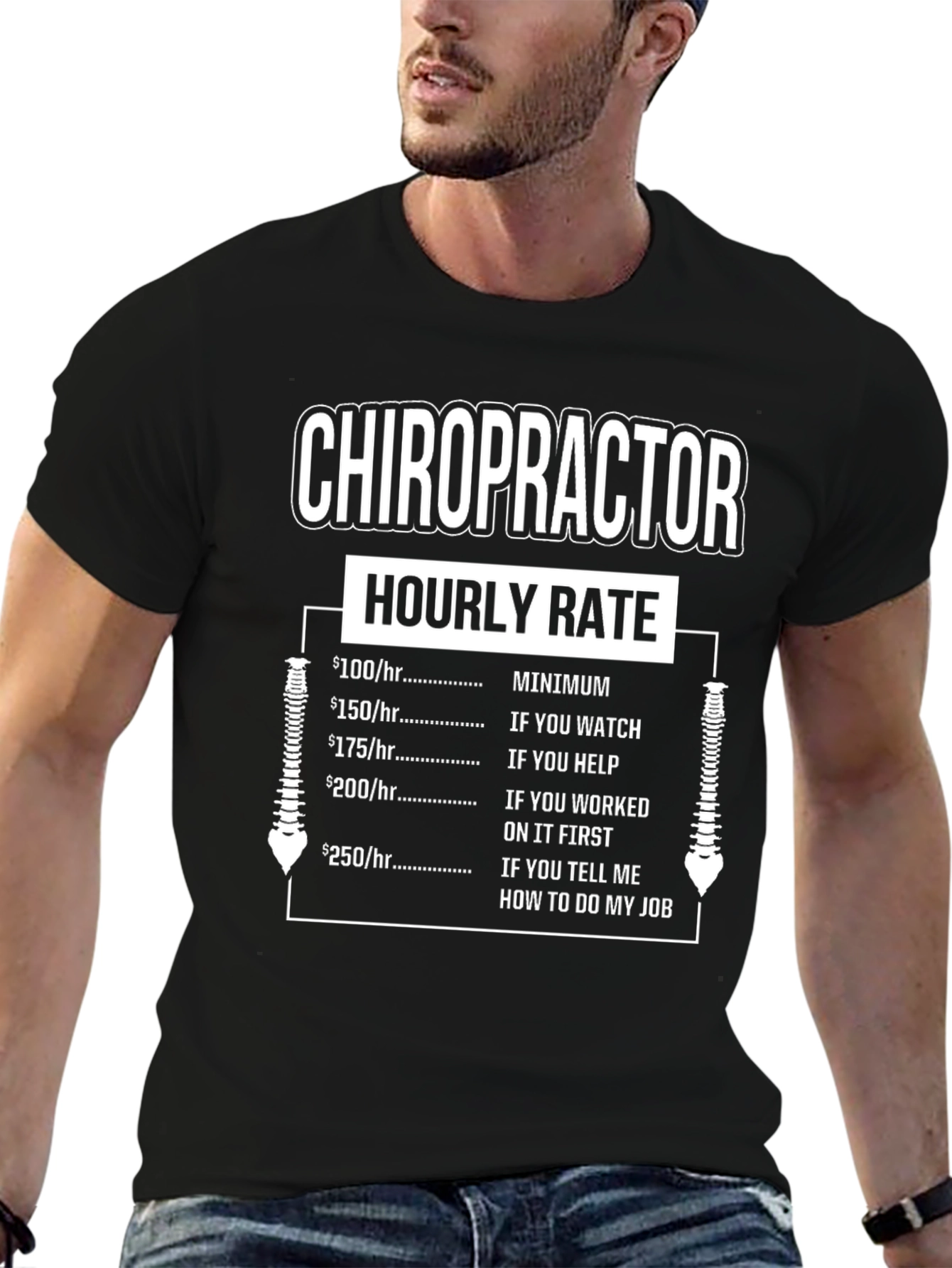 Chiropractor Hourly Rate Novelty T-Shirt