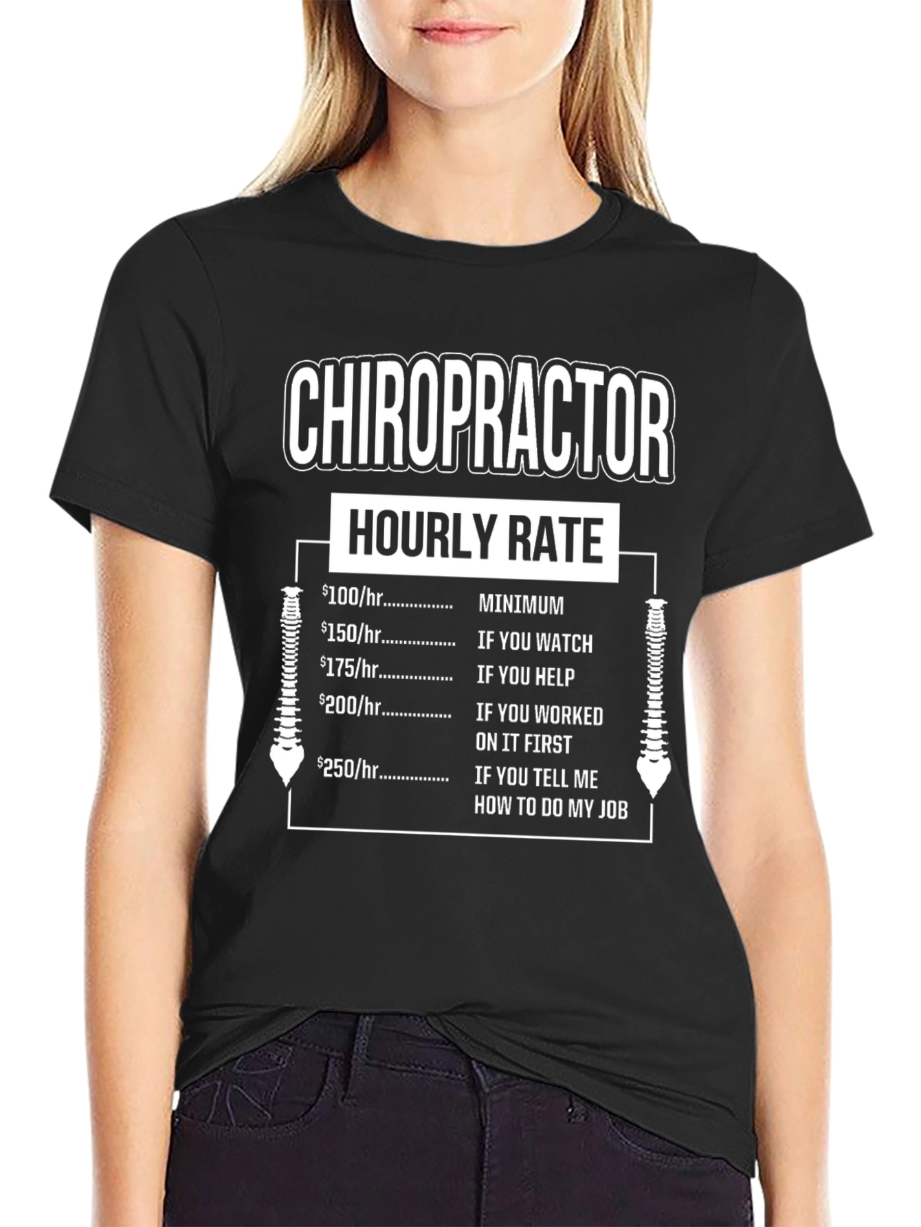 Chiropractor Hourly Rate Novelty T-Shirt