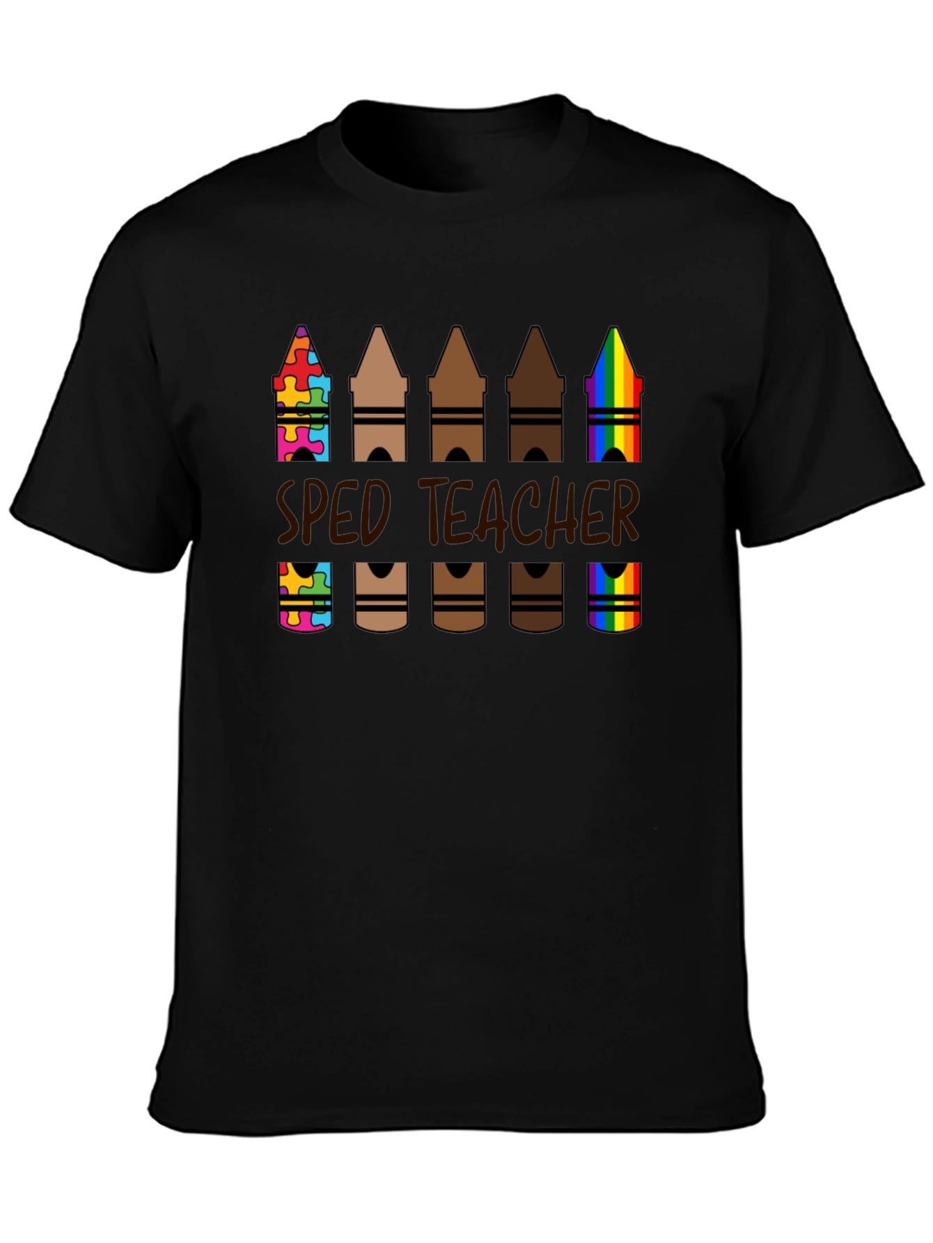 SPED Teacher Crayon T-Shirt Special Education