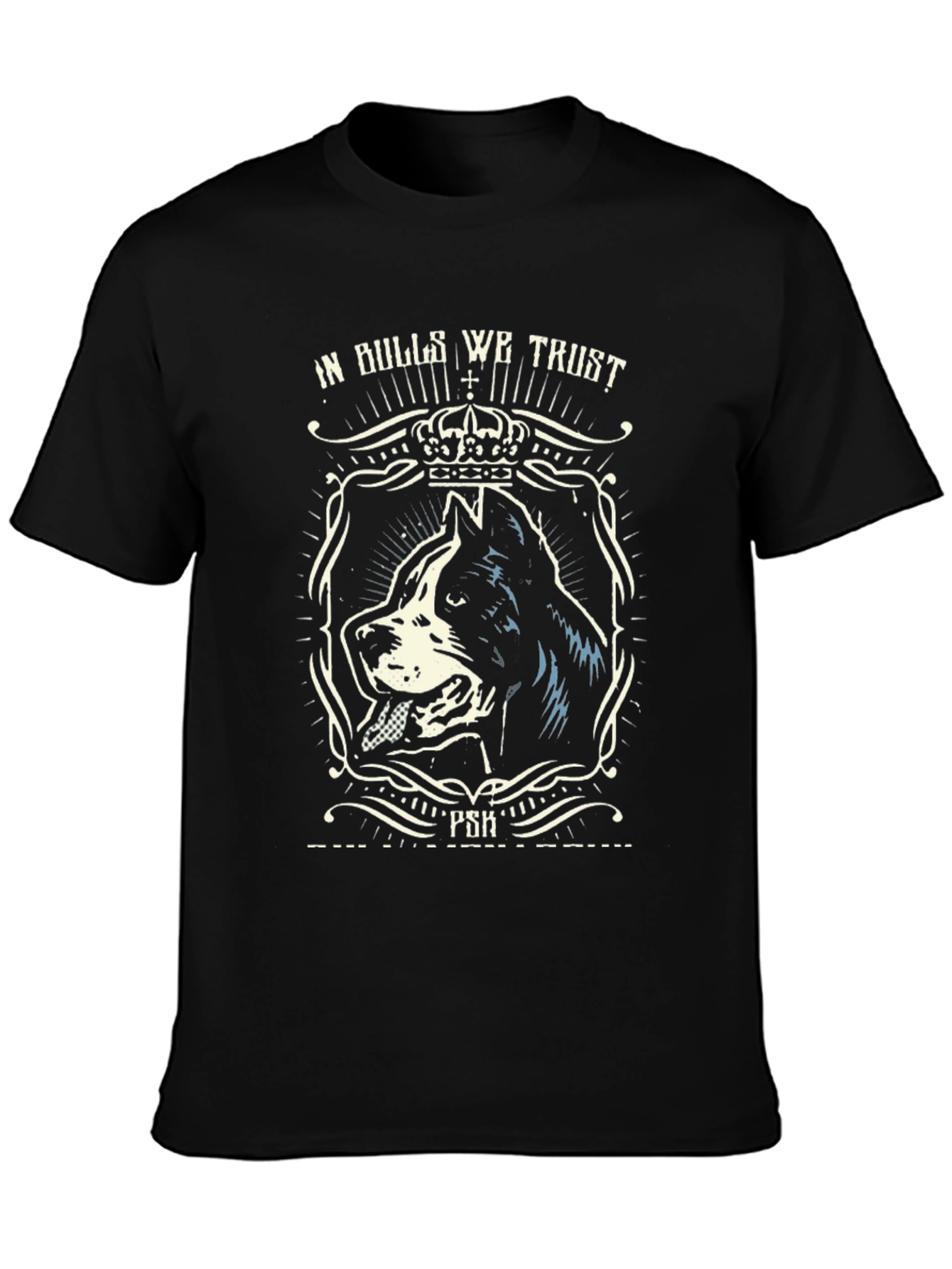 In Bulls We Trust Pitbull Graphic Tee - Black