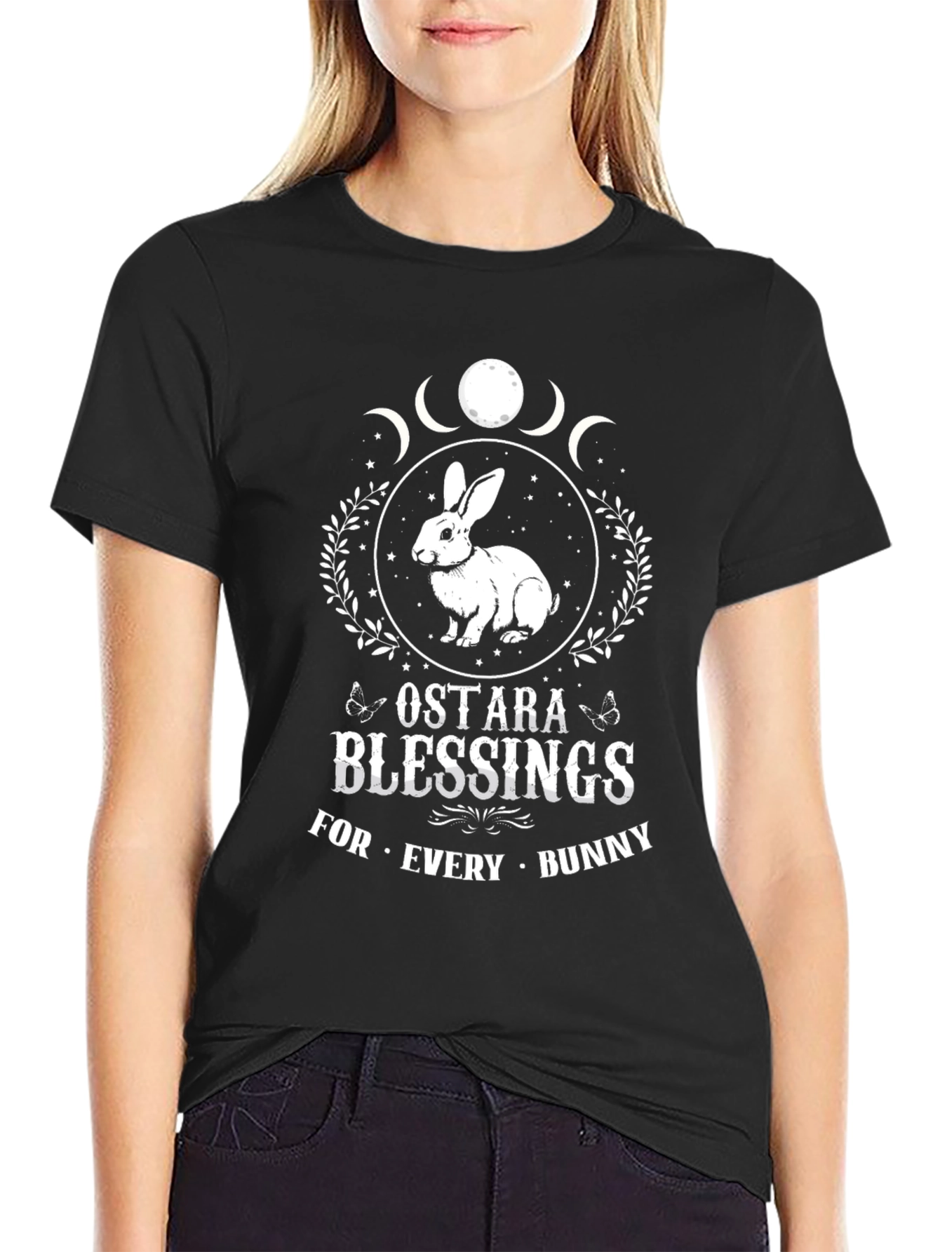 Ostara Blessings Bunny T-Shirt - Witchy Pagan Apparel