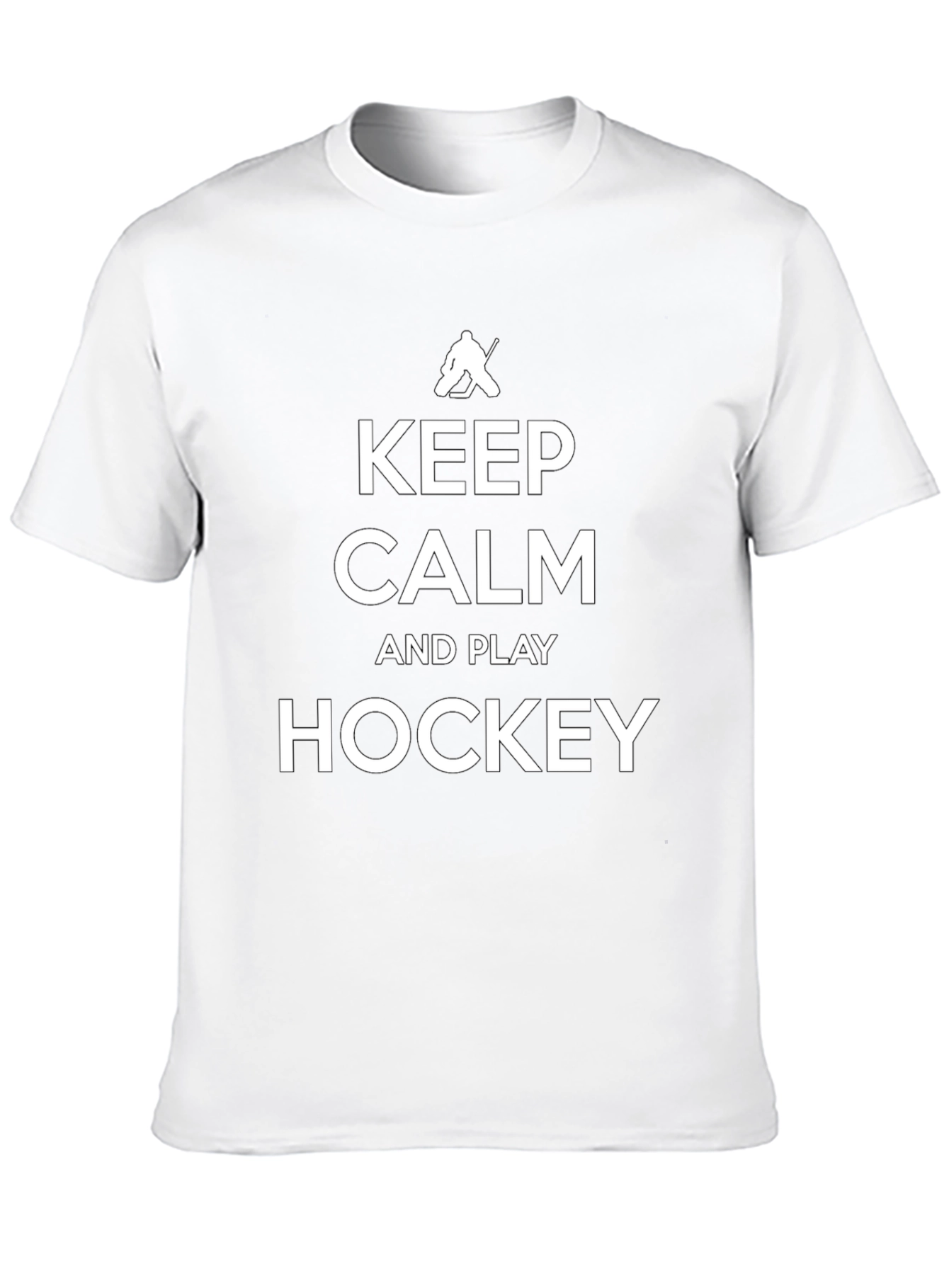 Keep Calm and Play Hockey Black T-Shirt