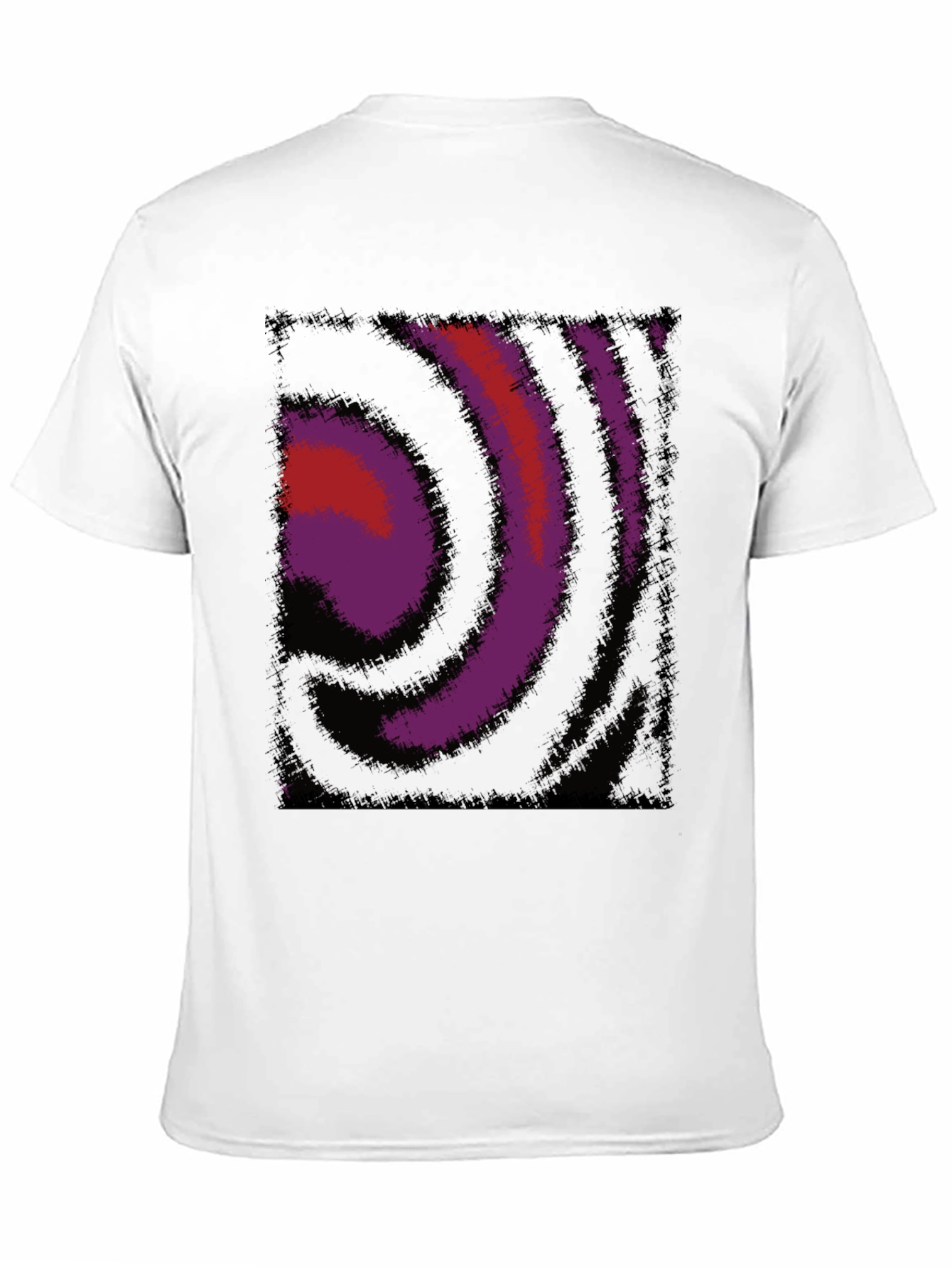 Abstract Swirl Graphic Black T-Shirt