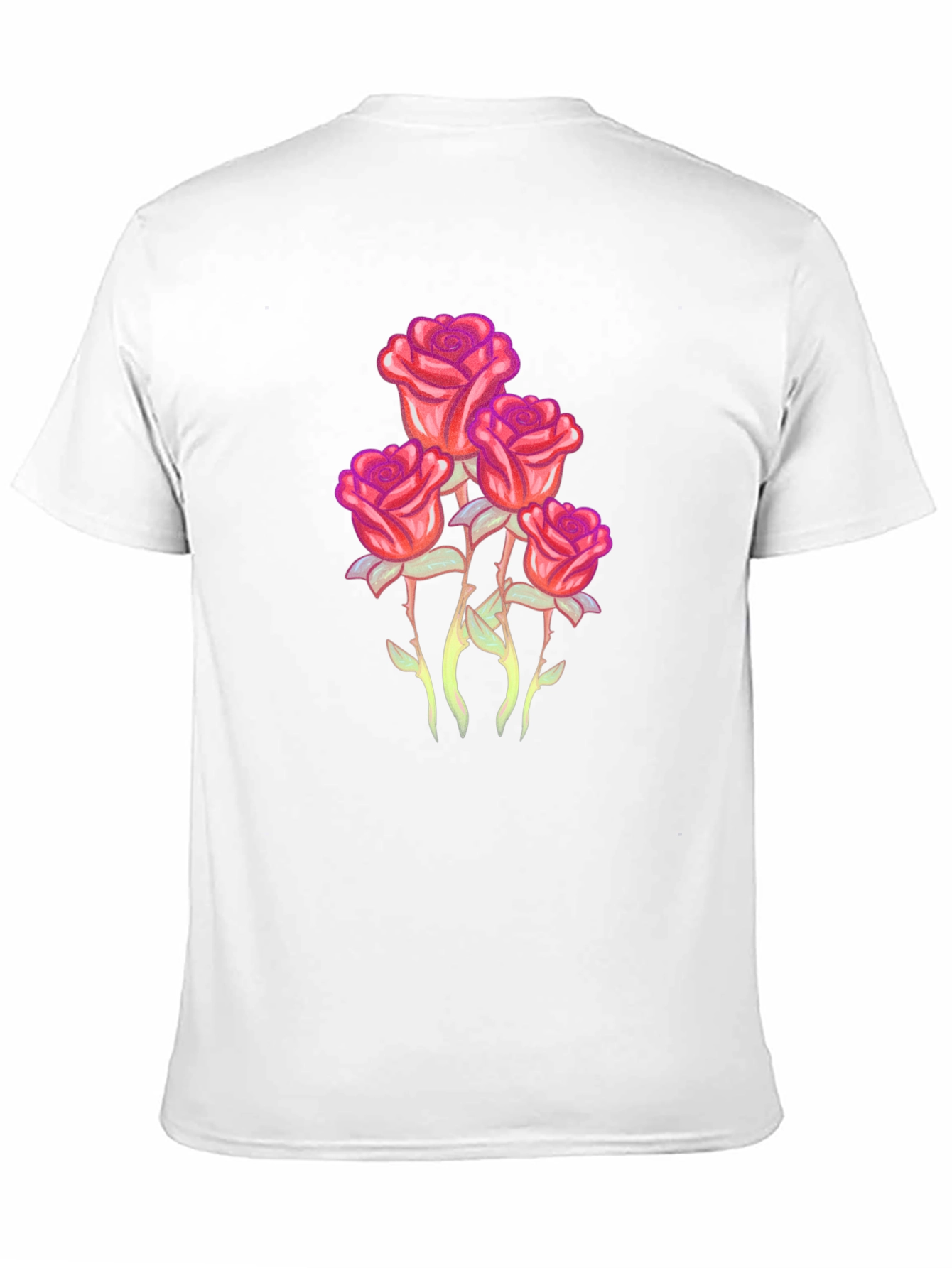 Roses Graphic T-Shirt - Black Casual Tee