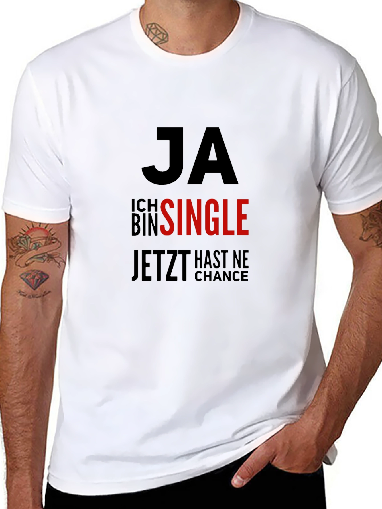 Ja Single T-Shirt: Funny German Single Life Tee