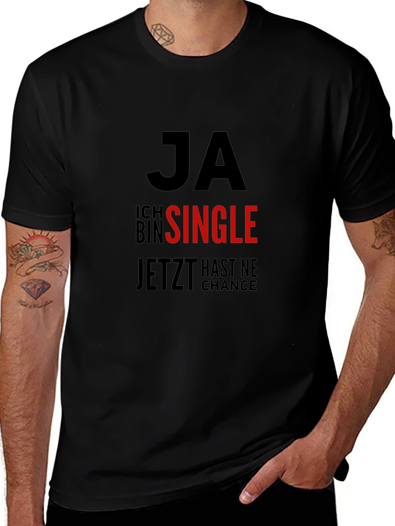 Ja Single T-Shirt: Funny German Single Life Tee