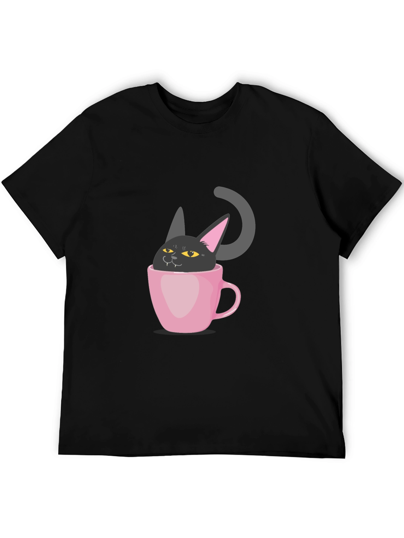 Black Cat in a Cup T-Shirt