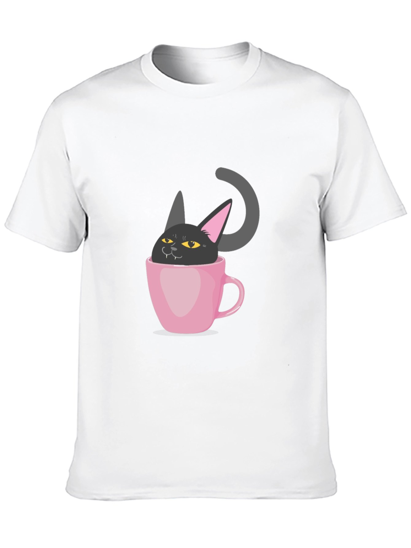 Black Cat in a Cup T-Shirt