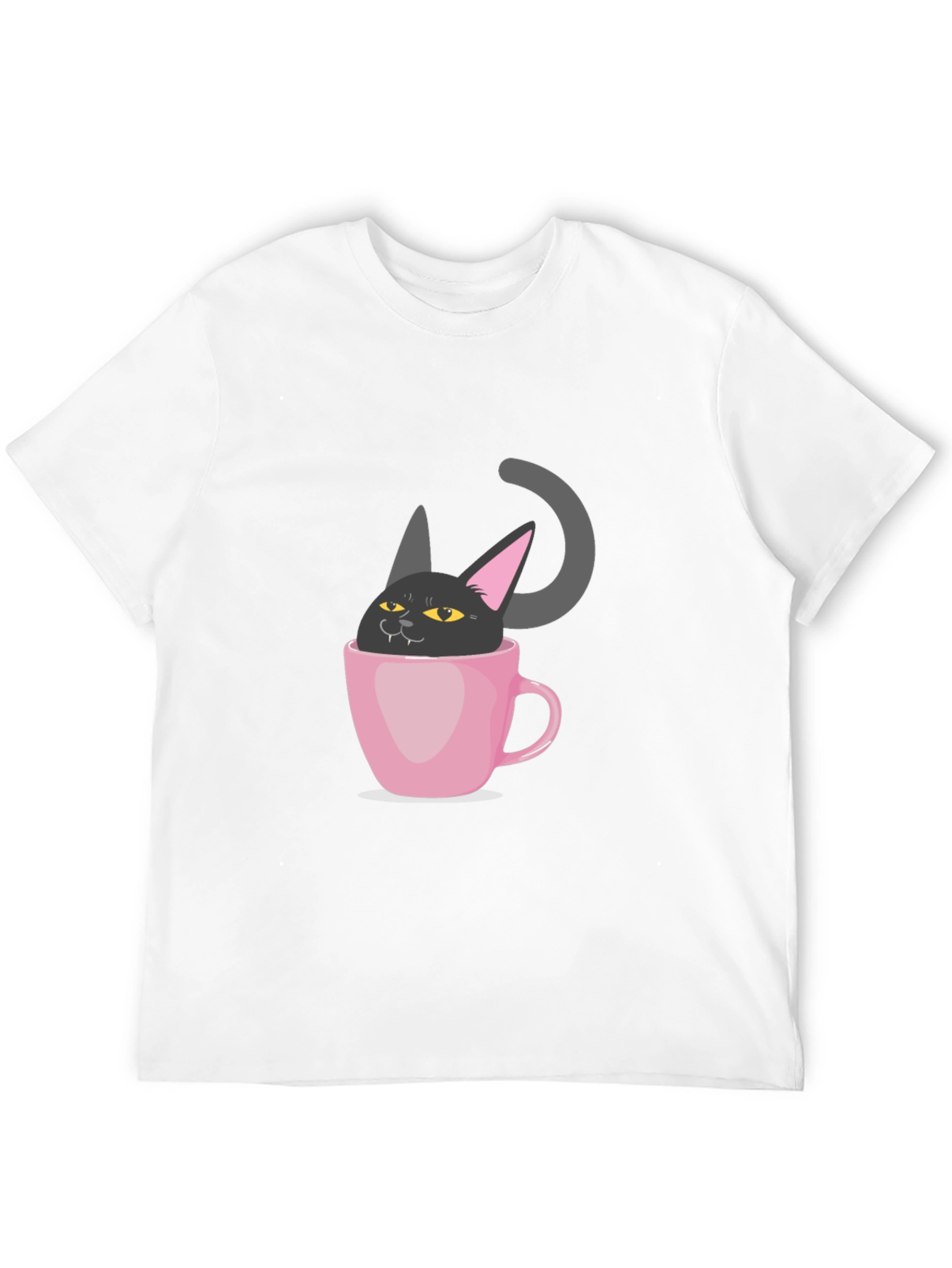 Black Cat in a Cup T-Shirt