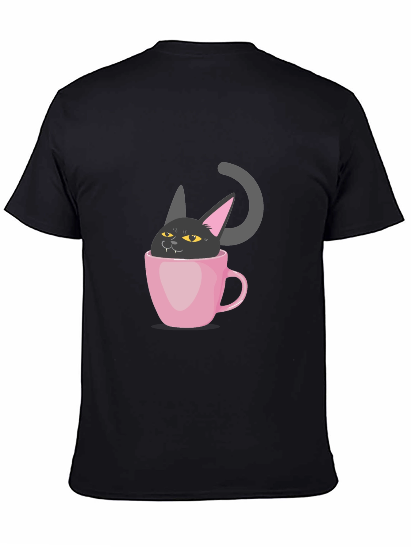 Black Cat in a Cup T-Shirt