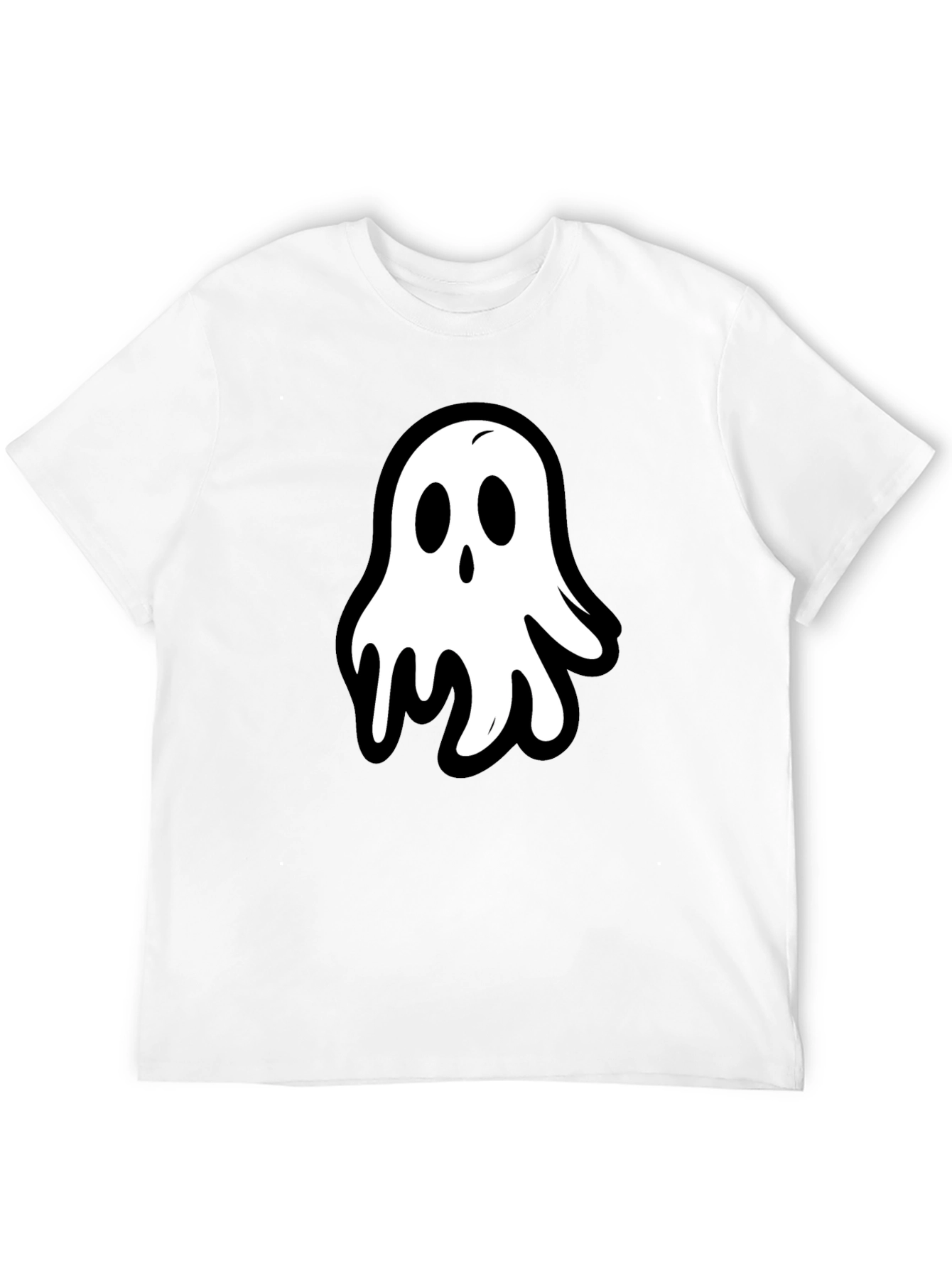 Ghost Graphic Black T-Shirt - Spooky Season Style