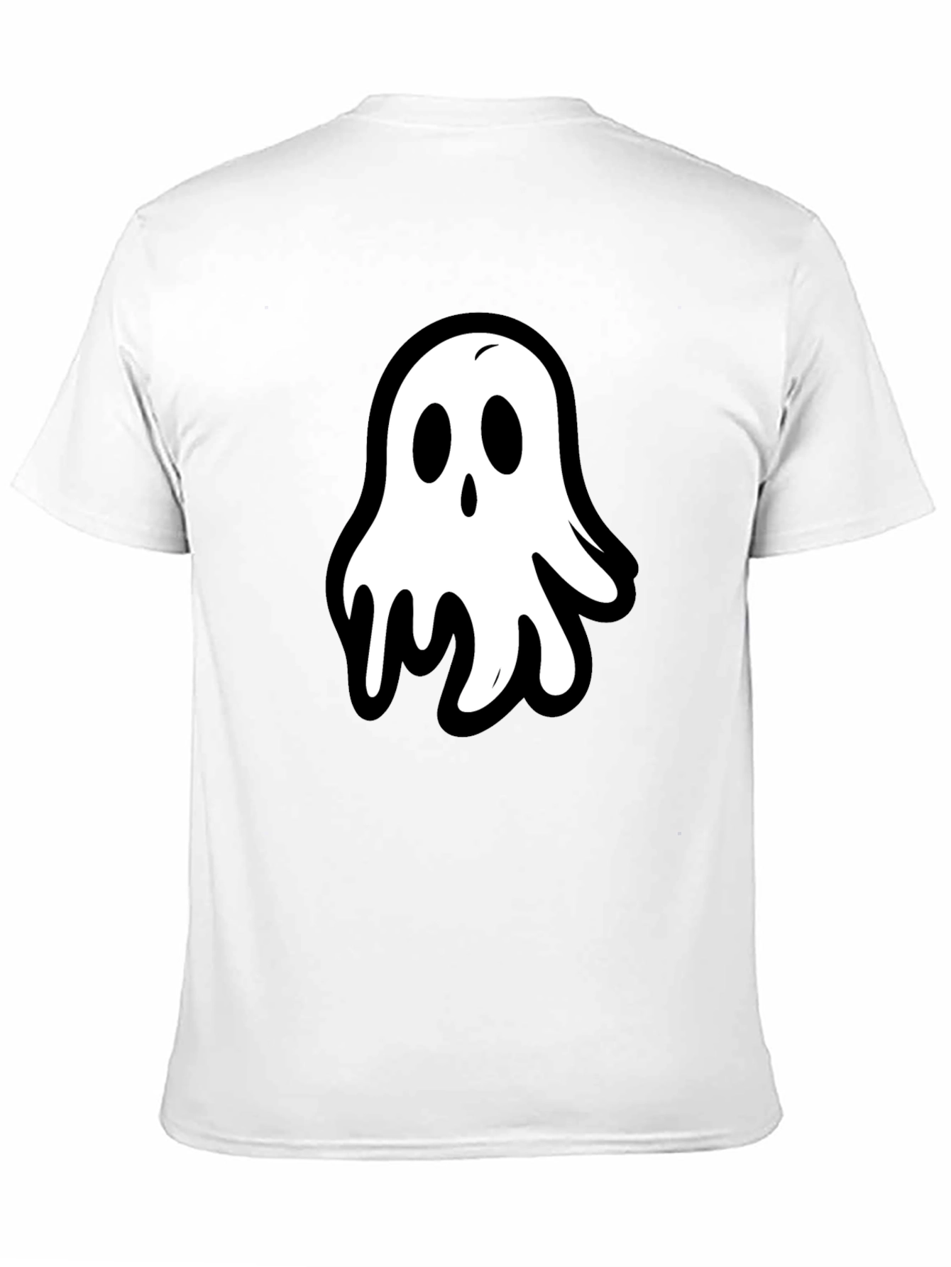 Ghost Graphic Black T-Shirt - Spooky Season Style