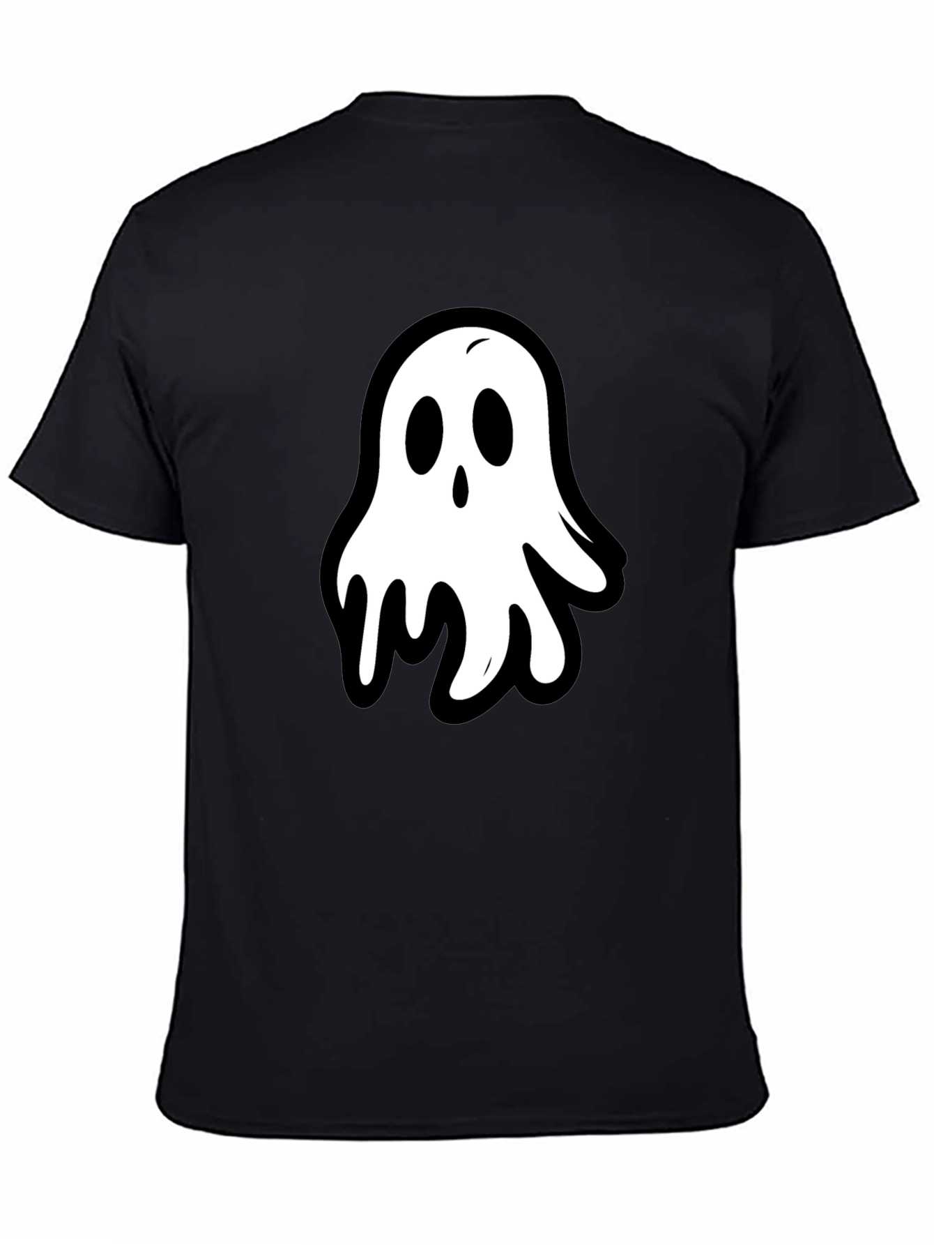 Ghost Graphic Black T-Shirt - Spooky Season Style