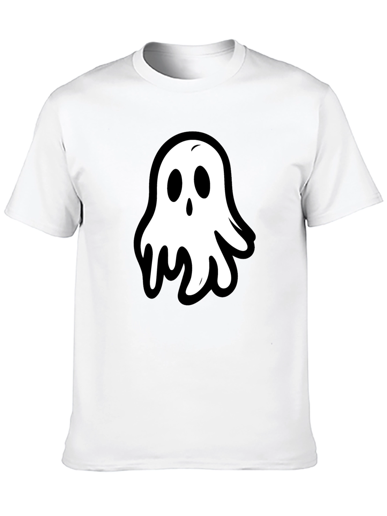 Ghost Graphic Black T-Shirt - Spooky Season Style