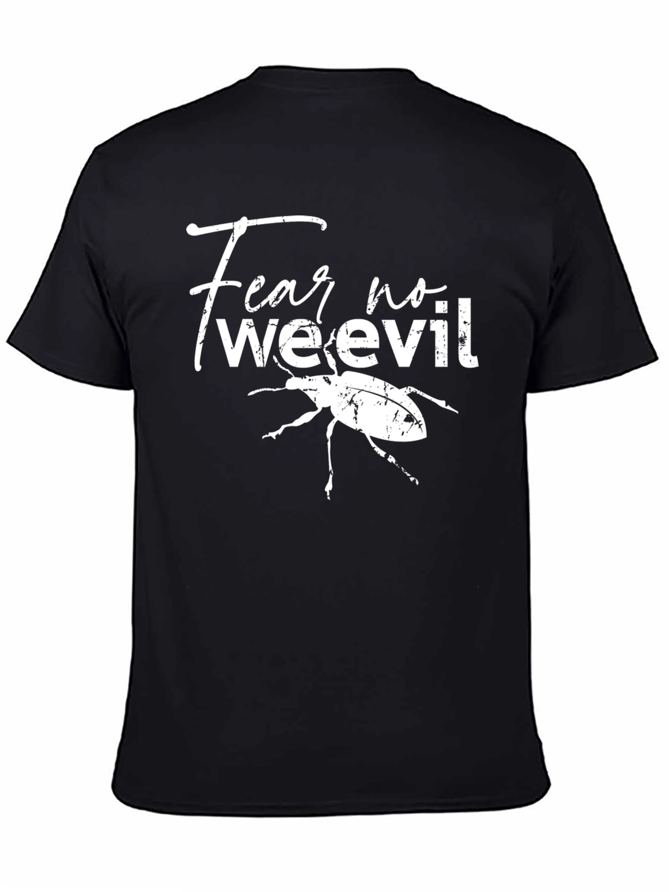 Fear No Weevil Funny Graphic Tee - Black