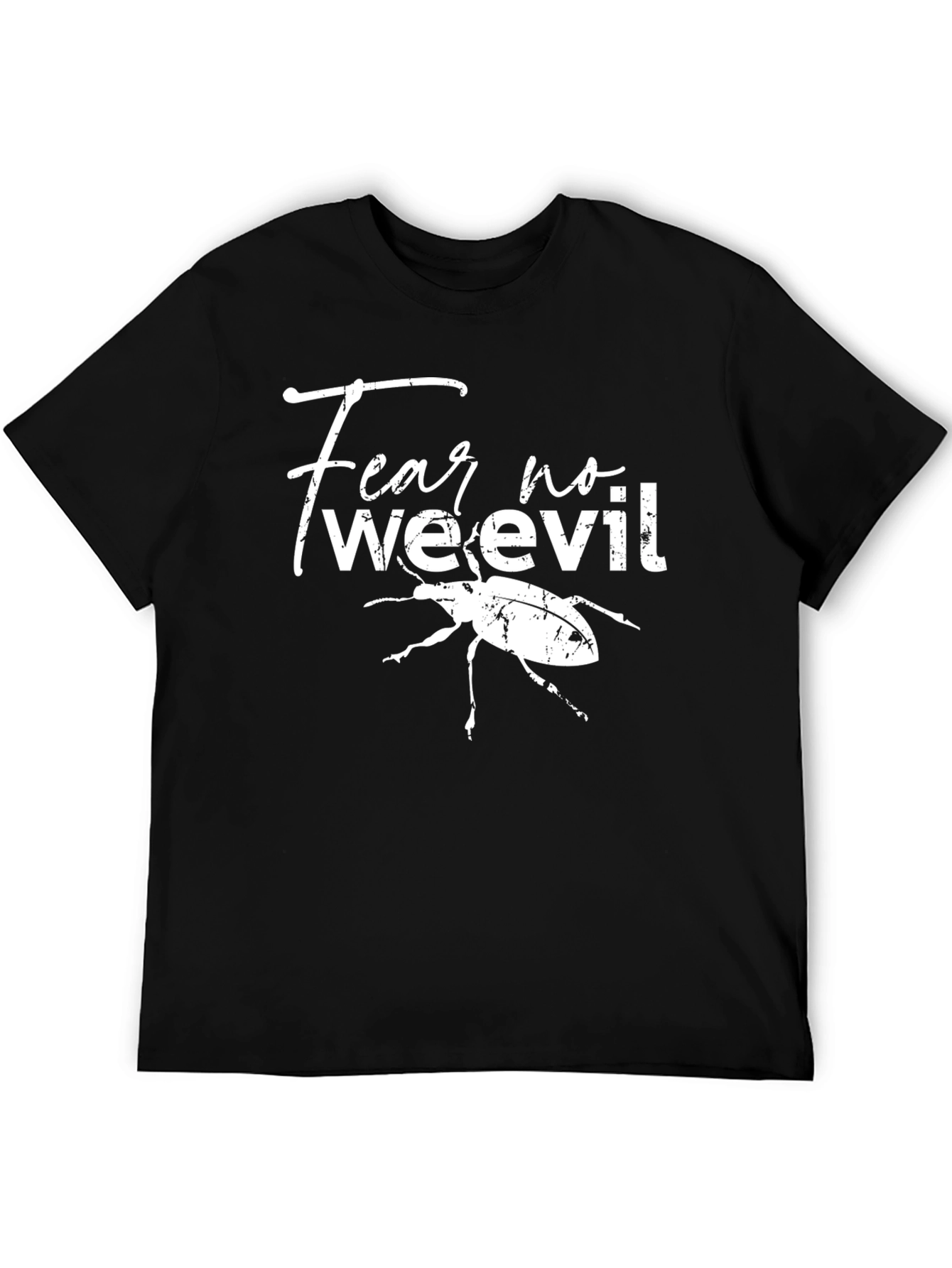 Fear No Weevil Funny Graphic Tee - Black