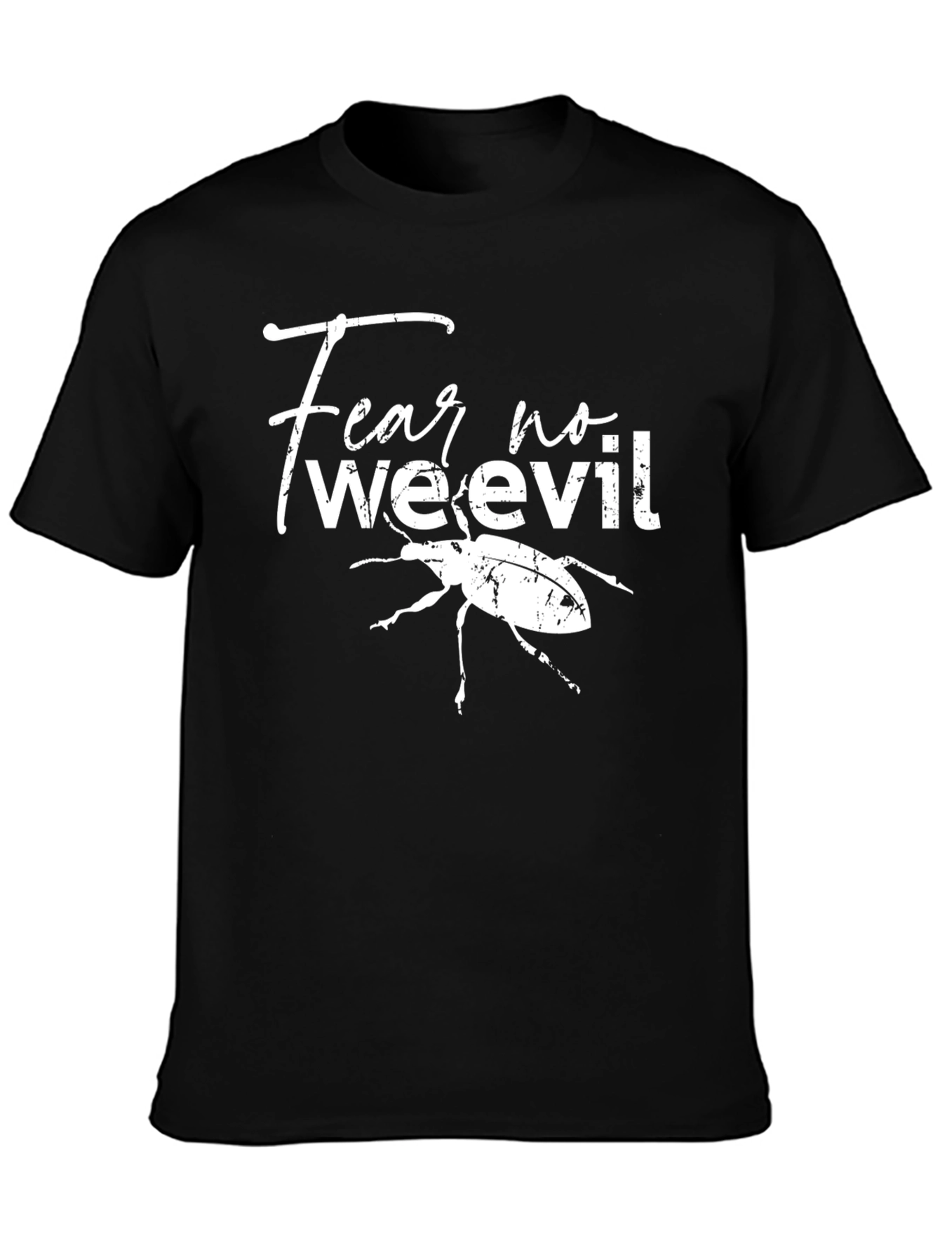 Fear No Weevil Funny Graphic Tee - Black