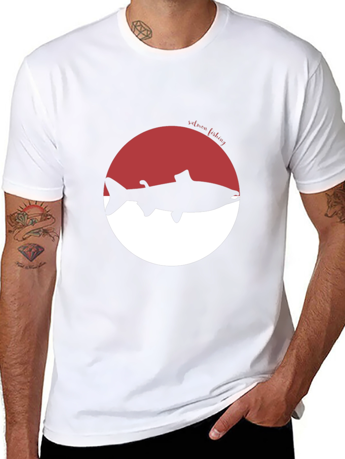 Salmon Fishing Graphic Tee