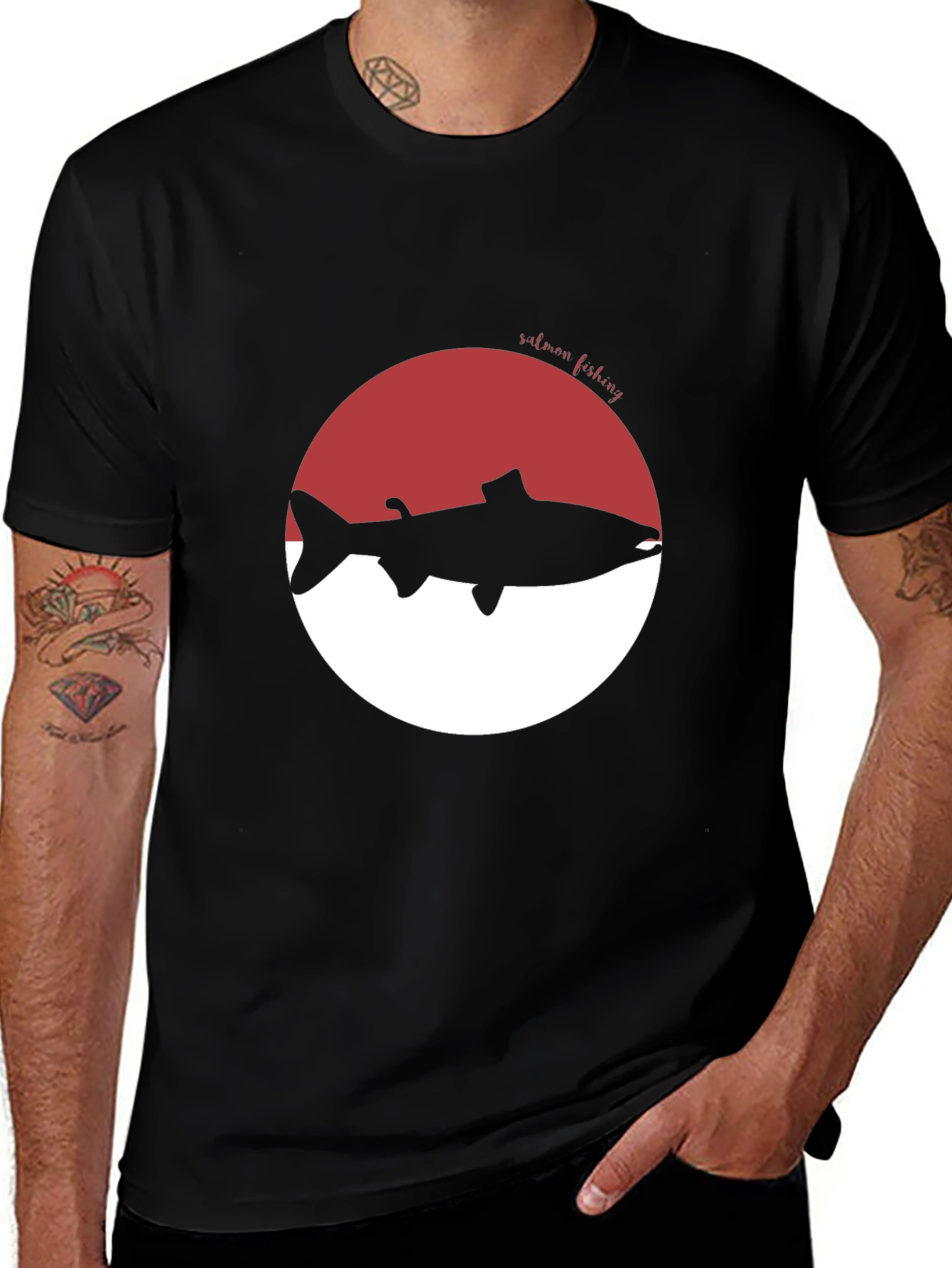 Salmon Fishing Graphic Tee