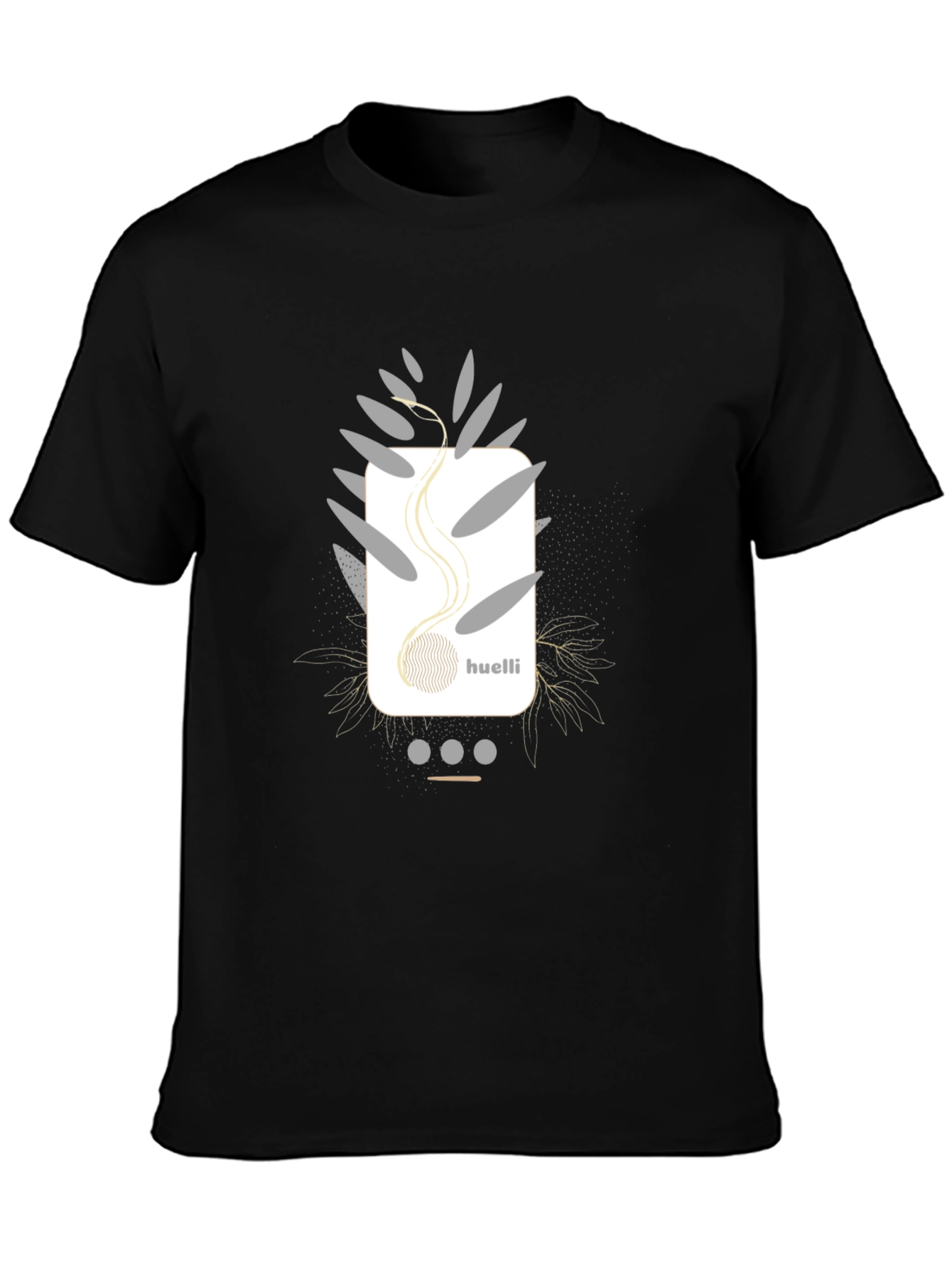 Stylish Black Graphic Tee - Modern Abstract Design